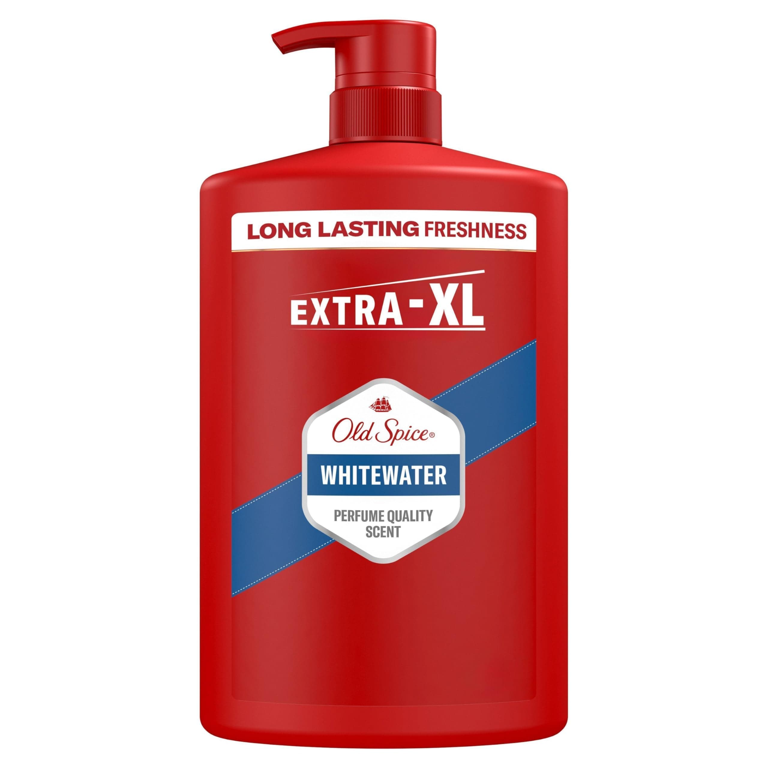 Old Spice Whitewater 3-in-1 Duschgel für Haar, Gesicht und Körper 1000 ml, langanhaltende Frische, Duft von Parfumqualität, Tiefenreinigung