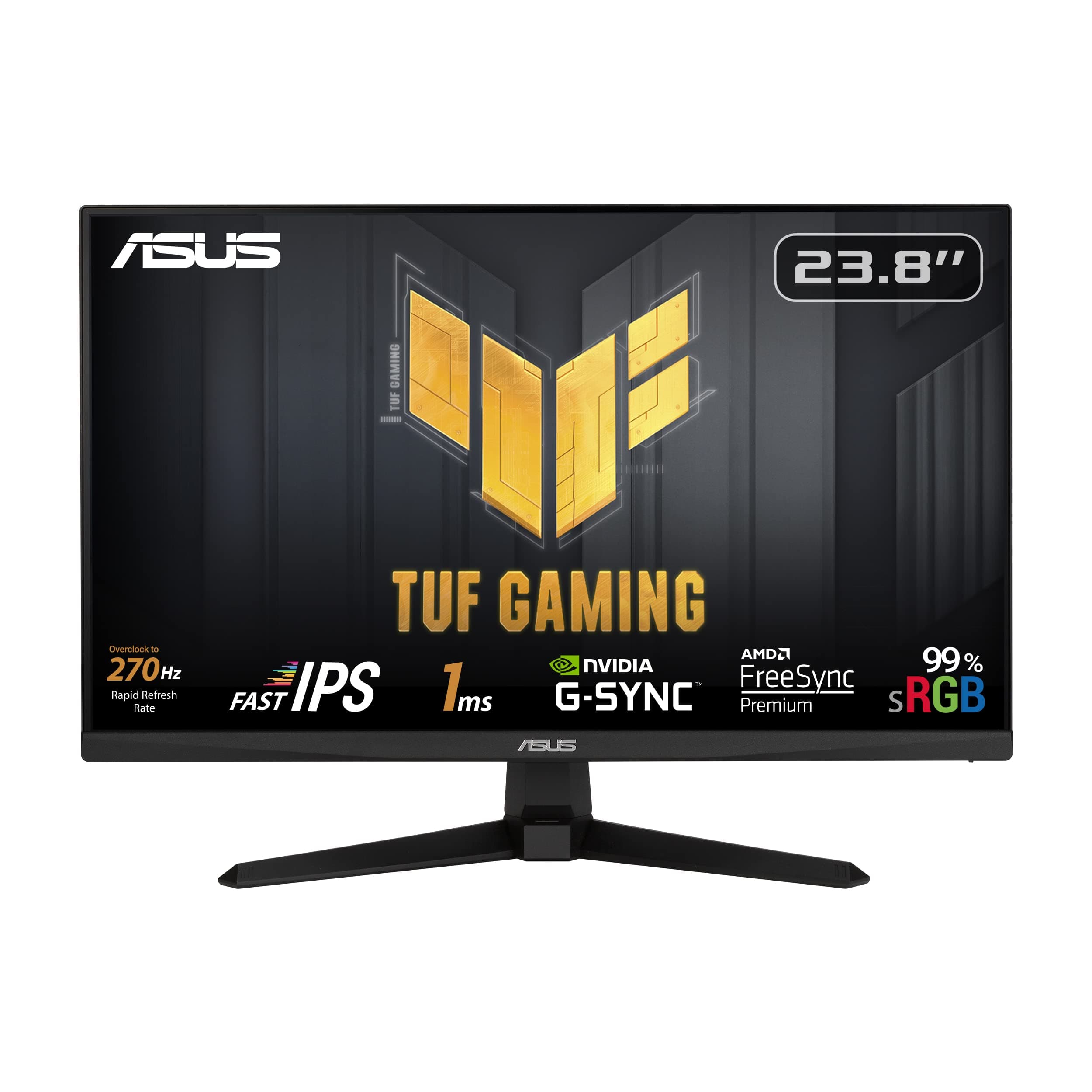 ASUS TUF Gaming VG249QM1A - Ecran PC Gamer Esport 23,8" FHD - Dalle IPS - 270Hz - 1ms - 16:9-1920x1080 - Display Port et HDMI - Haut-parleurs - AMD FreeSync - Compatible G-Sync - ELMB - 99% sRGB