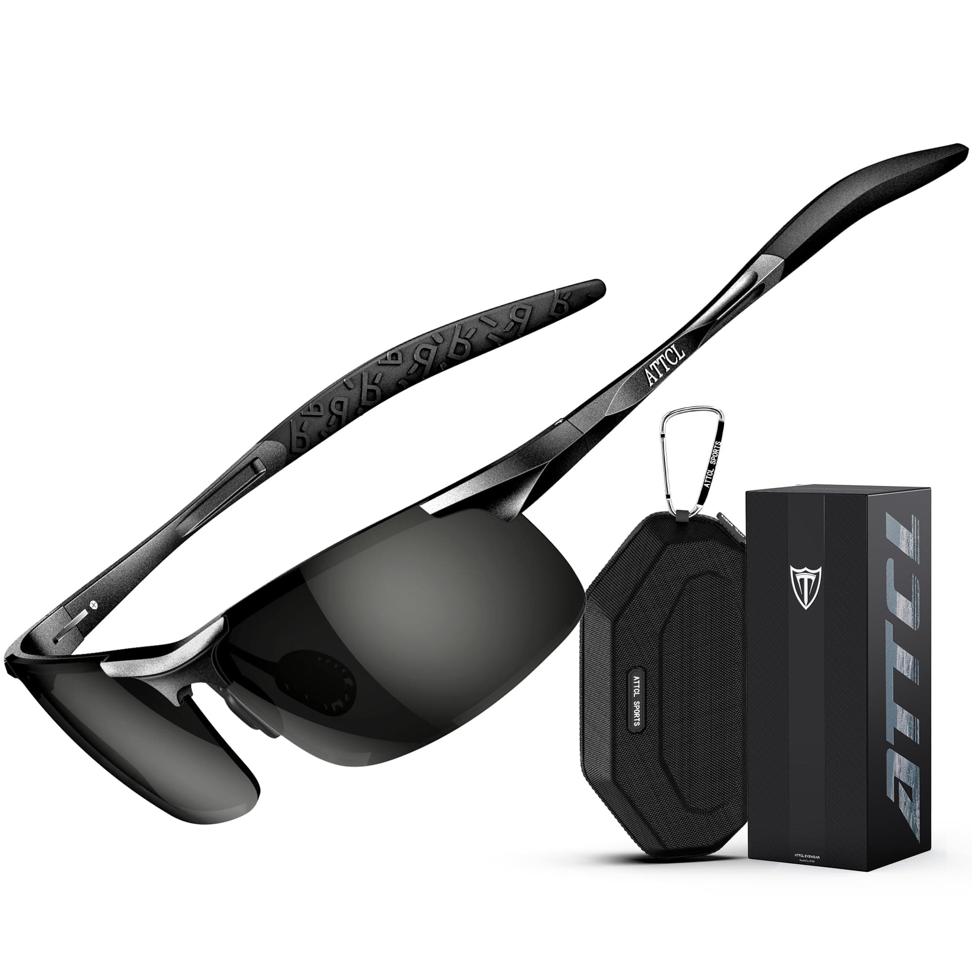ATTCL Hommes Polarisées Sport Lunettes De Soleil Al-Mg Cadre métallique