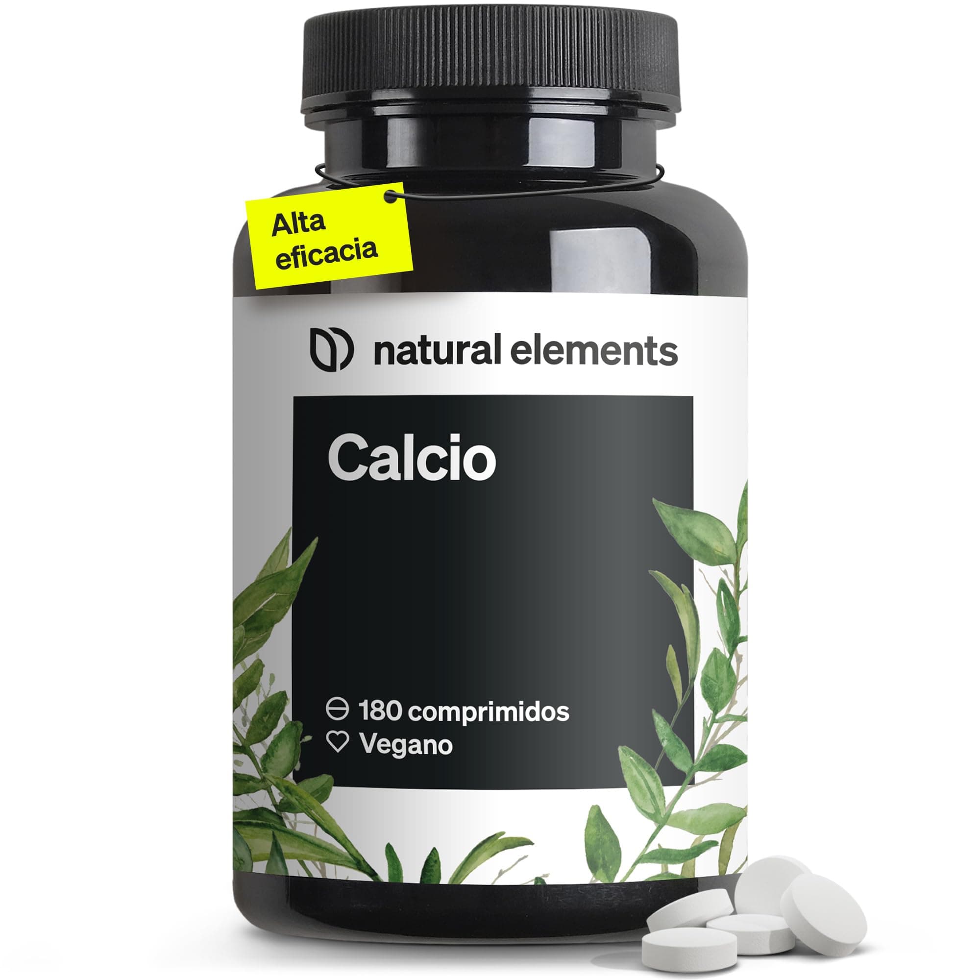 Calcio - 800mg carbonato de calcio - Refuerzo para músculos sanos y huesos fuertes - 180 comprimidos de alta dosis - Sin aditivos innecesarios - Probado en laboratorio en Alemania