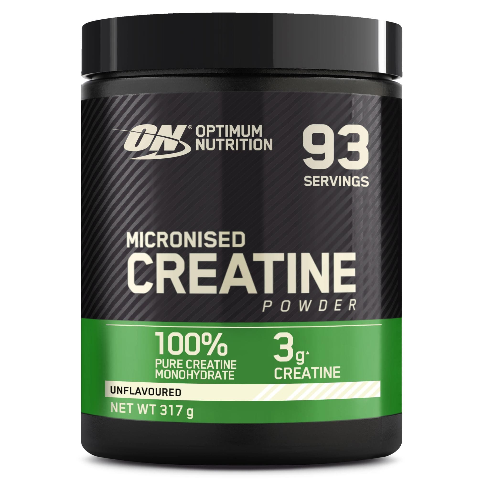 Optimum Nutrition Creatina Monoidrata Micronizzata in Polvere, Creatina Pura al 100% - Integratore per Migliorare Forza e Performance Muscolare, Pre e Post Workout, Senza Aroma, 317 g (93 Porzioni)