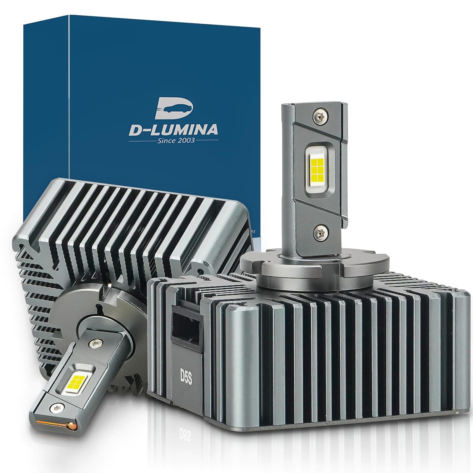 D-Lumina D5S LED Bombillas LED para automóvil a prueba de errores 100% Canbus 90W 18000LM Reemplace las bombillas de xenón HID OEM Plug and Play - - 2 años de garantía (paquete de 2)
