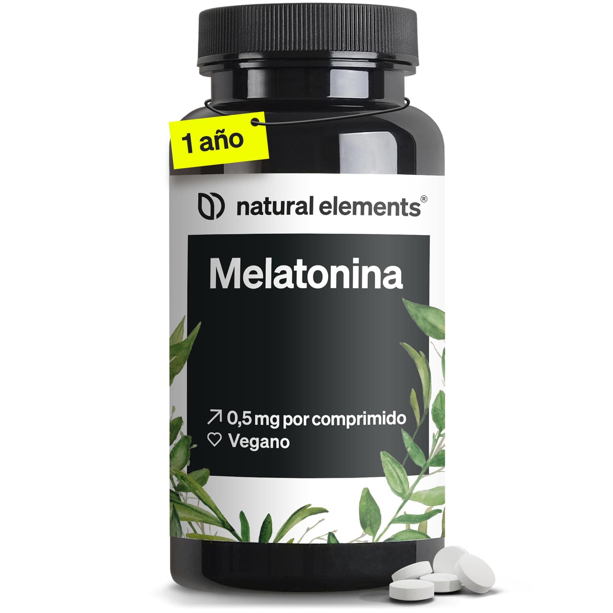 Melatonina 365 Tabletas (1 Año de suministro) - Complemento de melatonina pura para jet lag e insomnio - Alta dosis para calidad de sueño - Probado en laboratorio