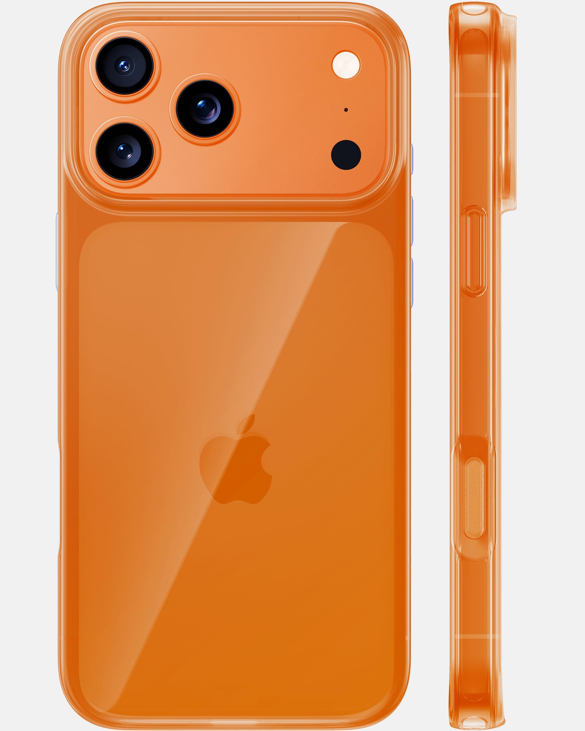 TORRAS Crystal Clear für iPhone 17 Pro Hülle Klar [Ultra Dünn & 100% Anti-Vergilbung] Handyhülle iPhone 17 Pro Case TOP Militärschutz Silikon 9H+ Durchsichtig Klar Schutzhülle Transparent Orange