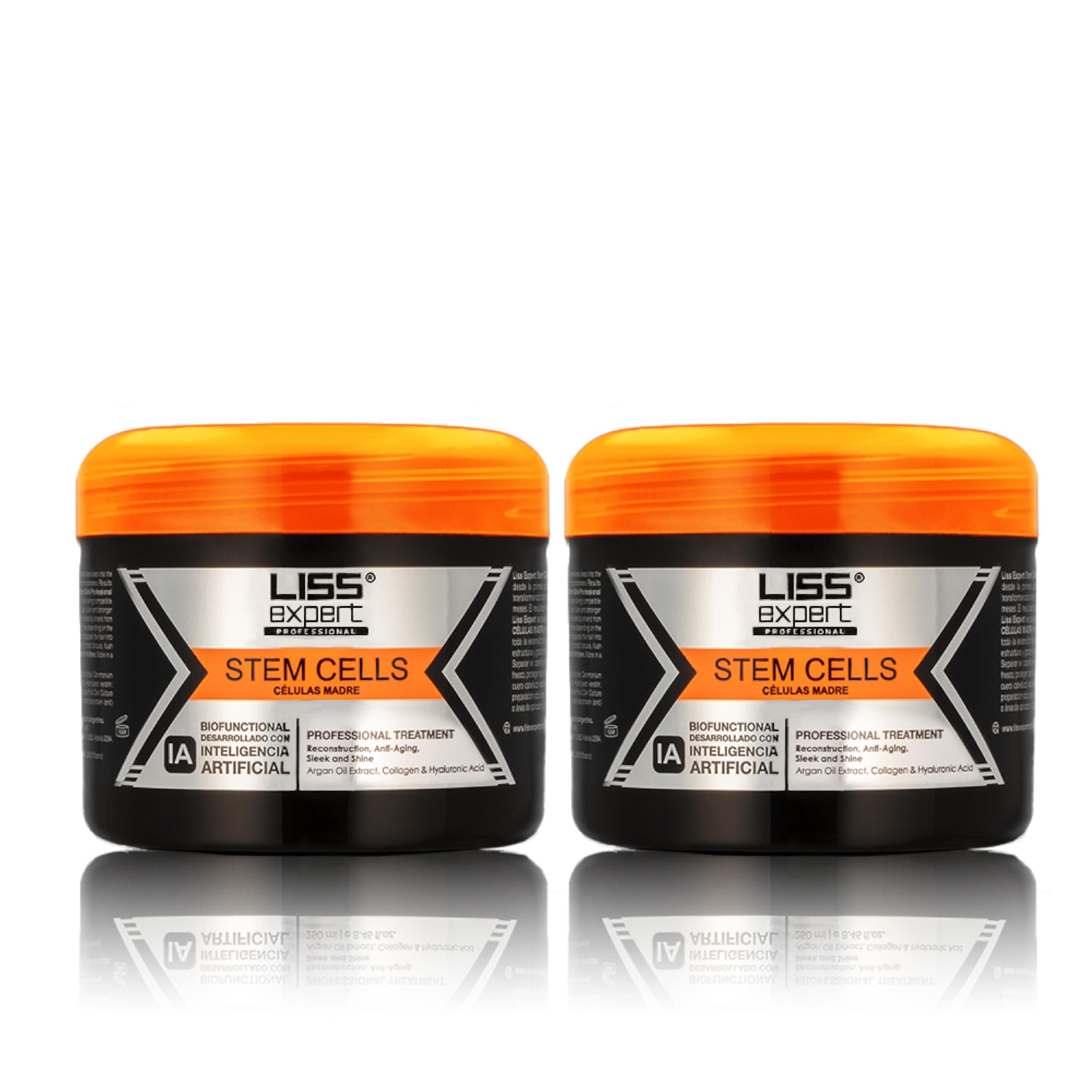 Liss Expert Tratamiento Suavizante de Células Madre Alisado Células Madre – Keratina Orgánica Y Aceite De Argán – Para Una Reparación Y Brillo Sin Frizz – Alisado Profesional (500ml)