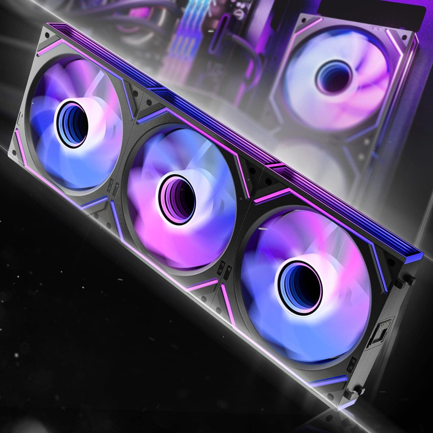 AsiaHorse DAWN Pro RGB - Ventilador inverso para PC, 120 mm, 3 unidades, ARGB Daisy Chain, Infinity Mirror, HDB, 2 m³, 1850 rpm, 2,6 mmH2O, 4 pines PWN, 3 pines ARGB de 5 V, Asus Aura ASRock GIGABYTE