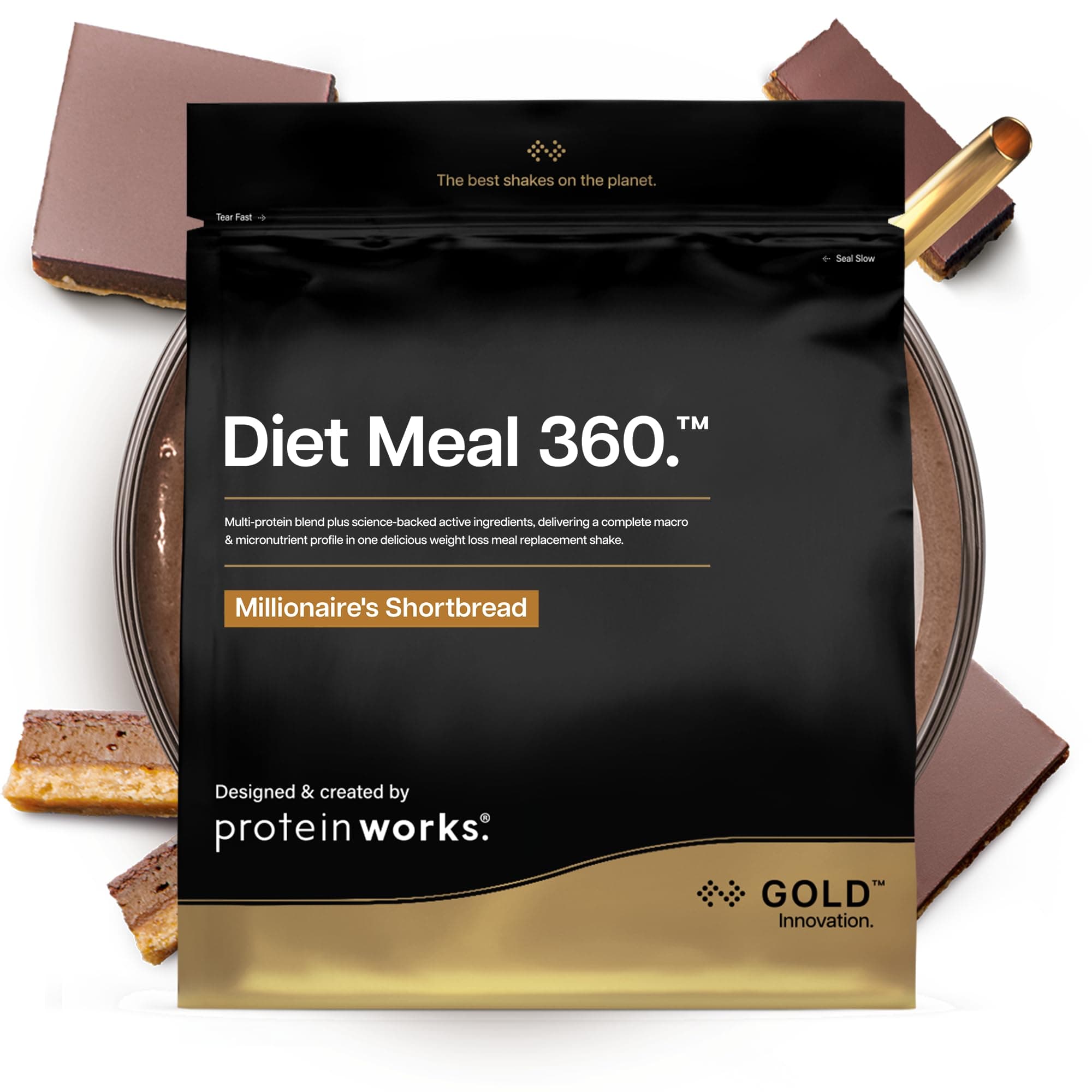 THE PROTEIN WORKS Sostituto Del Pasto Dietetico, Supporta la Perdita di Peso, Sazietà di Lunga Durata, Alto Contenuto di Proteine, 14 Servings, Frolla Millionaire's - Ciocco & Caramello, 1 kg