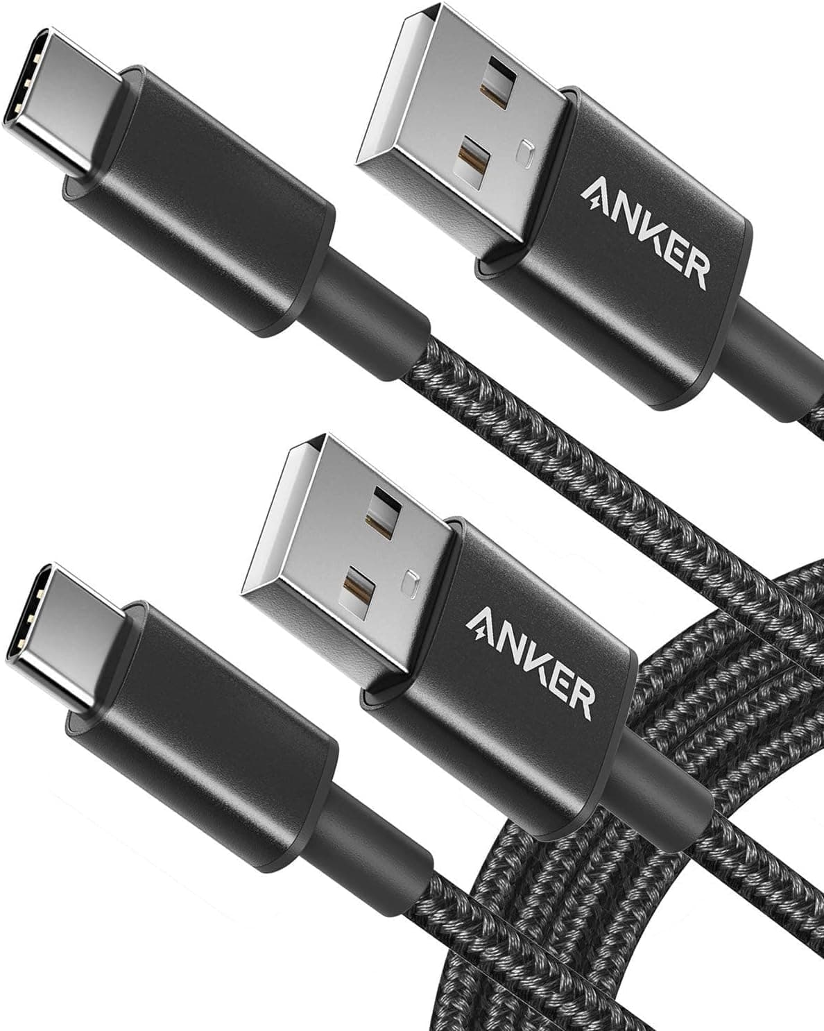 Anker USB C Kabel, [2 Stück 1,8m] 3.1A USB auf USB C Kabel, Nylon Geflochten Schnellladekabel USB C Ladekabel für iPhone 17 Pro Max/16/15 Serie, Samsung Galaxy S25/S24, MacBook Pro/Air, iPad Pro/Air