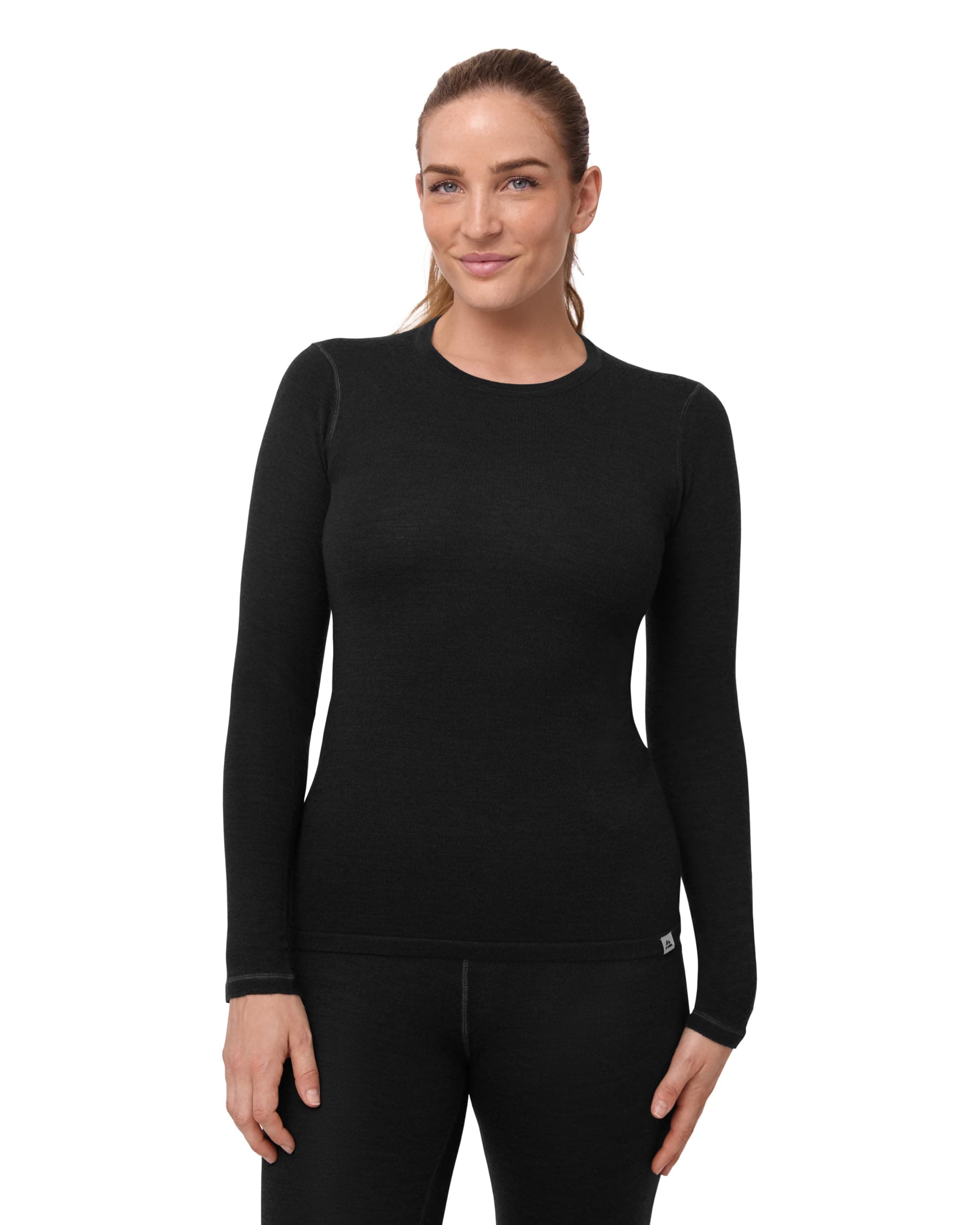 DANISH ENDURANCE Merino Shirt Langarm Damen, Premium Thermoshirt, Warm & Atmungsaktiv, Merinowolle Thermo Oberteil