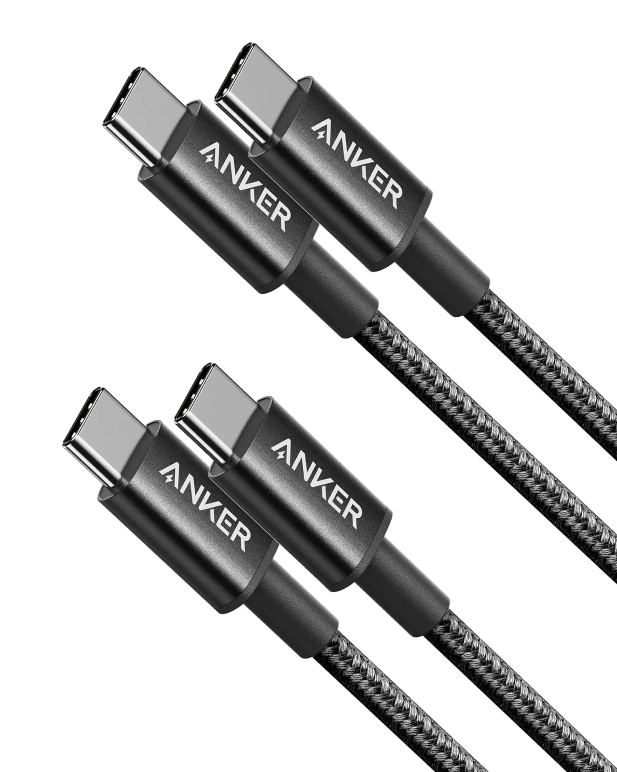 Anker USB C Kabel, [2 Stück 1m] 60W Ladekabel USB C, PD 3.0 USB C auf USB C Kabel für iPhone 17 Pro Max/16/15 Serie, Samsung Galaxy S25/S24, MacBook Pro/Air, iPad Pro/Air