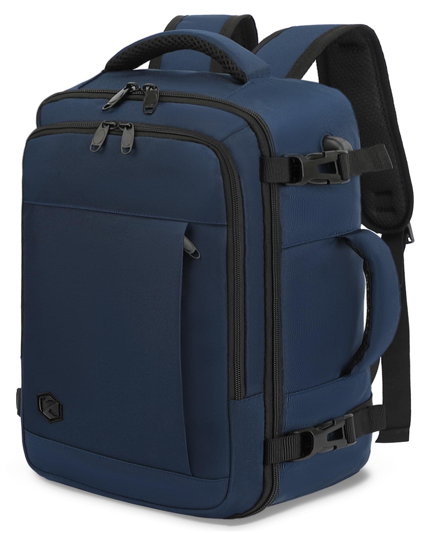 VANKEV Sac à Dos Voyage Cabine Avion 45x36x20 Pour Easyjet 30L Bagage à Main Femme Homme Sous Siege Cabine Sac à Dos Pour Ordinateur Portable 15.6 Pouces Bleu