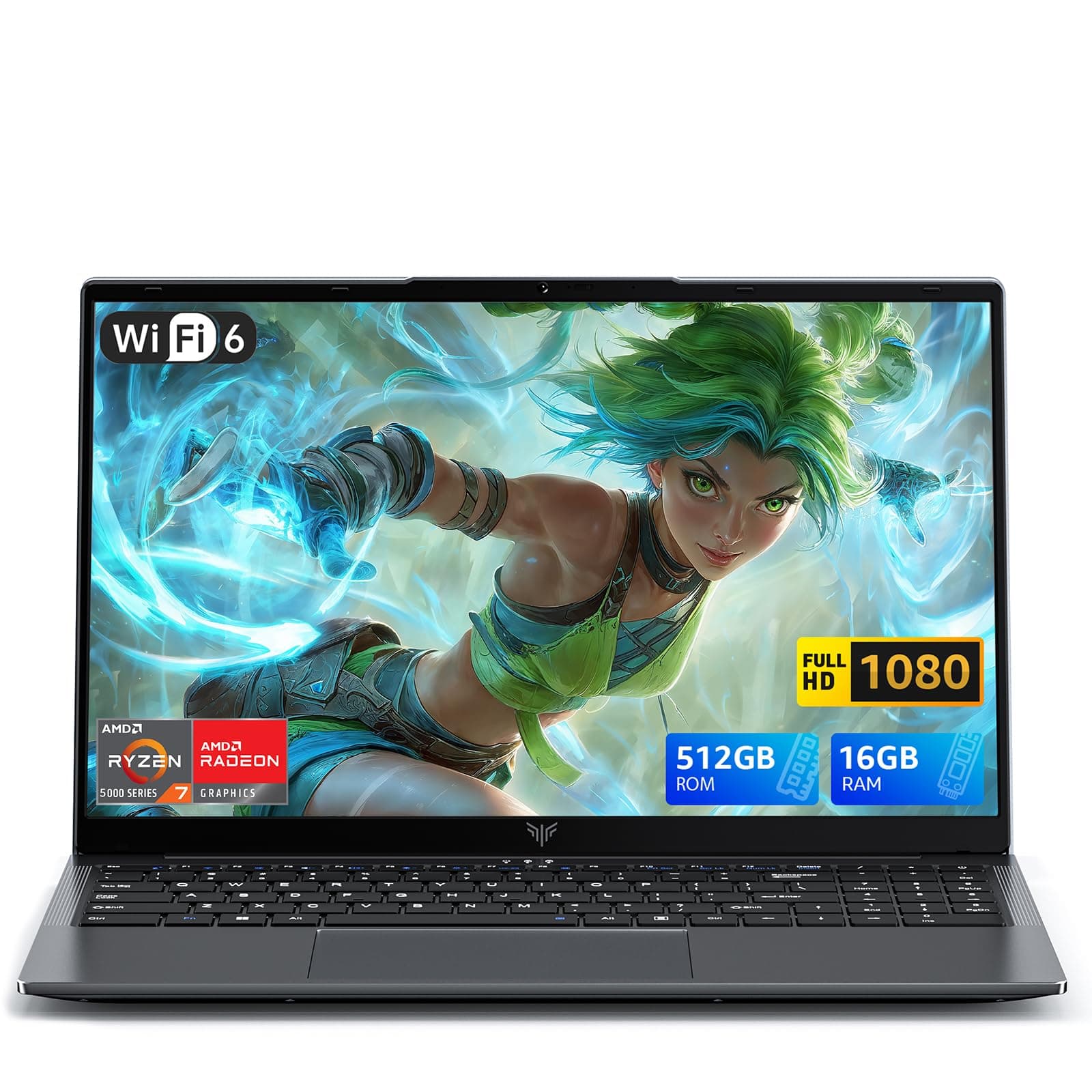 ACEMAGIC 15,6 Pulgadas Ordenador Portátil Procesador Ryzen 7 5700U hasta 4,3 GHz, 8 Núcleos 16 Hilos, 16GB DDR4 512GB SSD Expansión 2TB, Portatil FHD, WiFi 6, BT5.2, HDMI, Type-C, USB, Laptop Gris