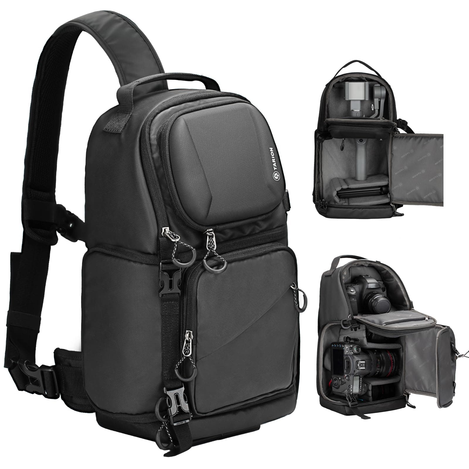 TARION Borsa Fotografica Fotocamera Monospalla: Borsa Macchina Fotografica Impermeabile Zaino Fotografico tracolla per fotocamera Compatibile con Fotocamera DSLR SLR Treppiede