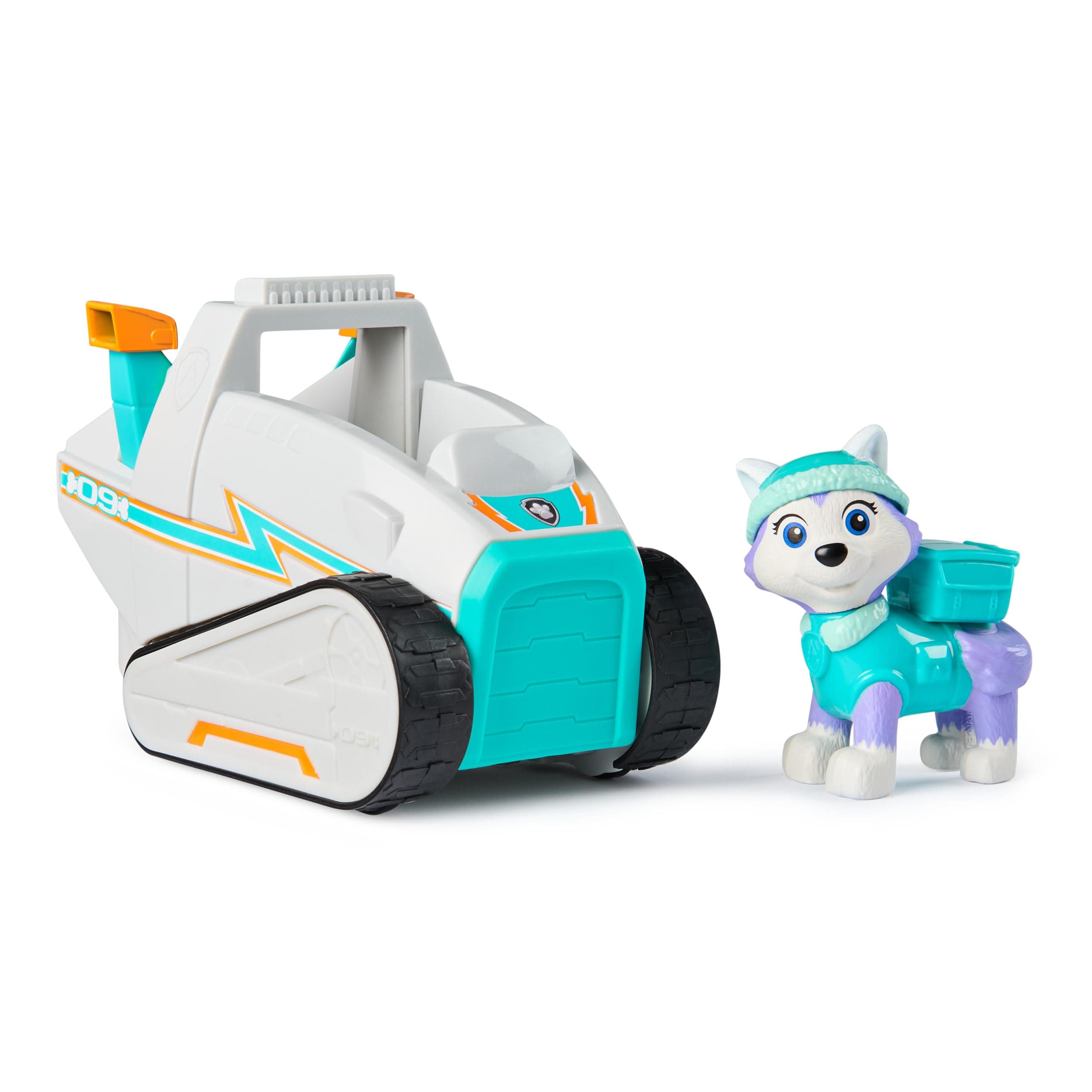 PAW PATROL - Everest-Figur mit Schneemobil-Rettungsfahrzeug, stabiles Basis-Fahrzeug , authentisches Spielzeug zur Serie für Kinder ab 3 Jahren