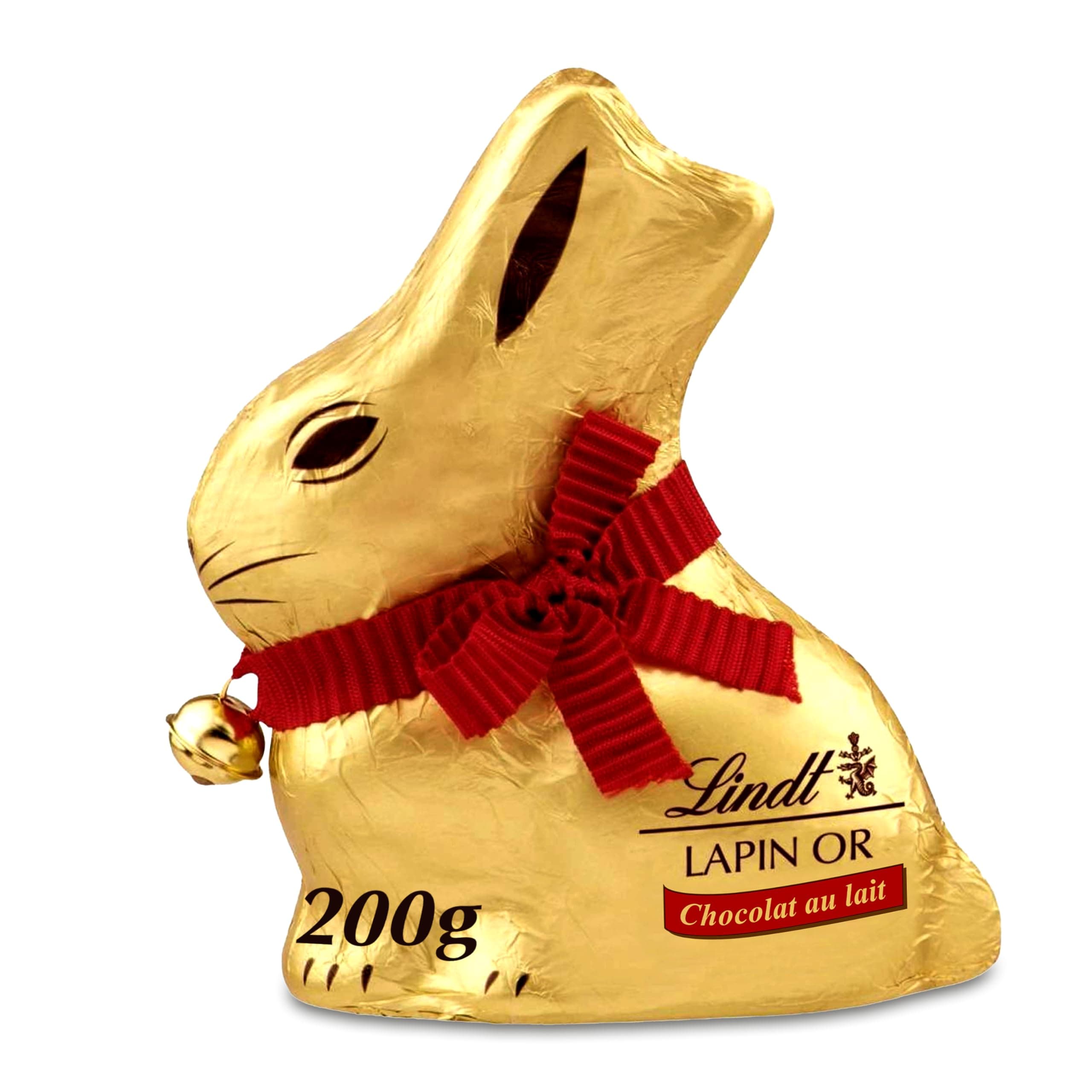 Lindt - Moulage LAPIN OR - Chocolat au Lait - Idéal pour Pâques, 200g