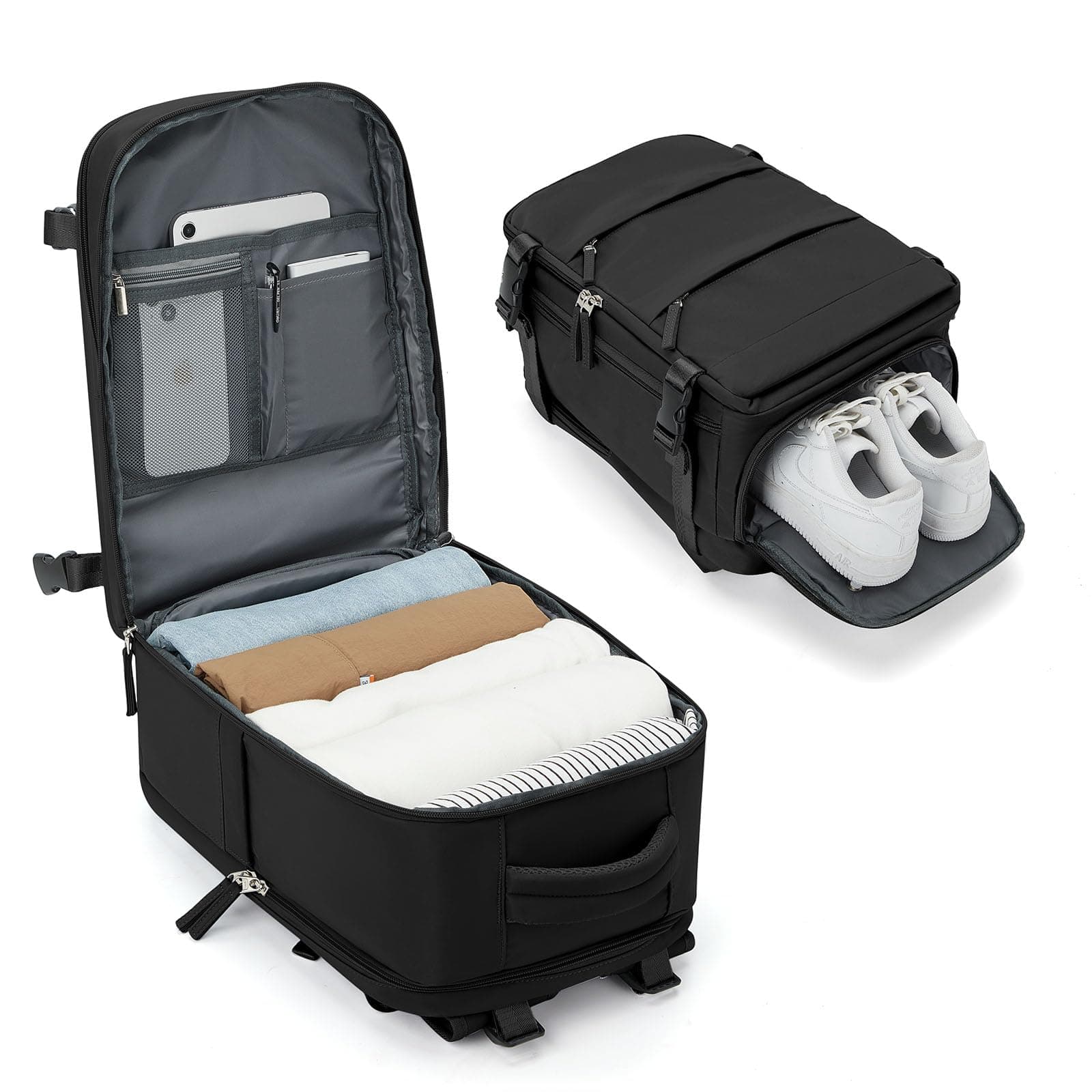 BJLFS Mochila Viaje Cabina Avion 40x30x20 Ryanair Wizzair Mochila al Vacio con Bomba Equipaje de Mano 40x30x20 Vueling Mujer Mochila Cabina al Vacio Mochila Portatil 17 Pulgadas Hombre