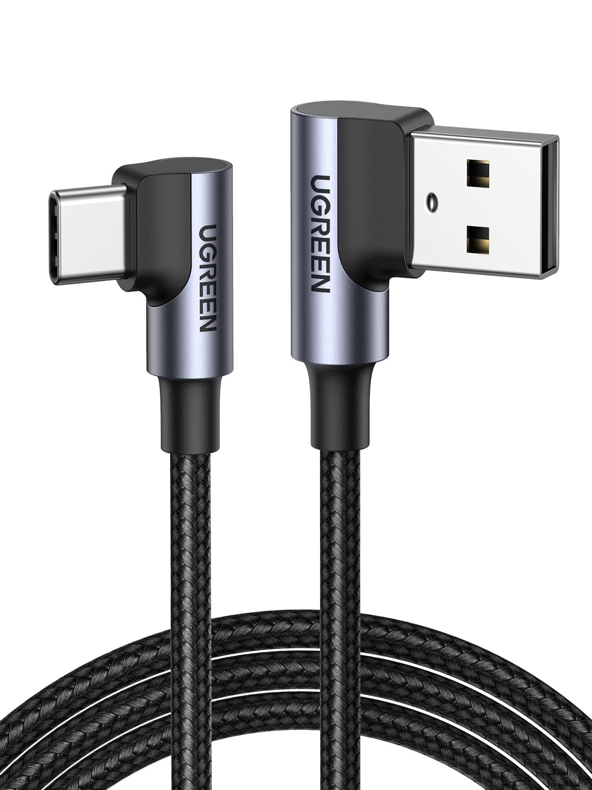 UGREEN Cavo USB C a A 90 Gradi, Cable Type C Ricarica Rapida 3A Compatibile con iPhone 17 Pro Max Air Pro Max Air/16/15 Plus Pro Max, Galaxy S25/S24/S23, Pixel 10/9, PS5, Drone, ecc. 0,5m