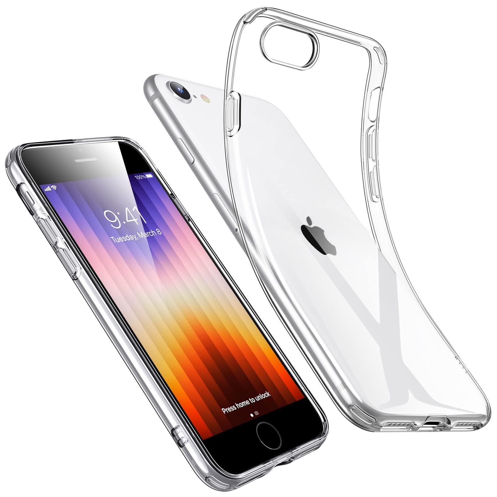 ESR für iPhone SE Hülle/iPhone 8/7, iPhone SE 2020 Hülle, Dünne Transparente Handyhülle Case, Weiche TPU Silikon Schutzhülle, Vergilbungsbeständig, Klar