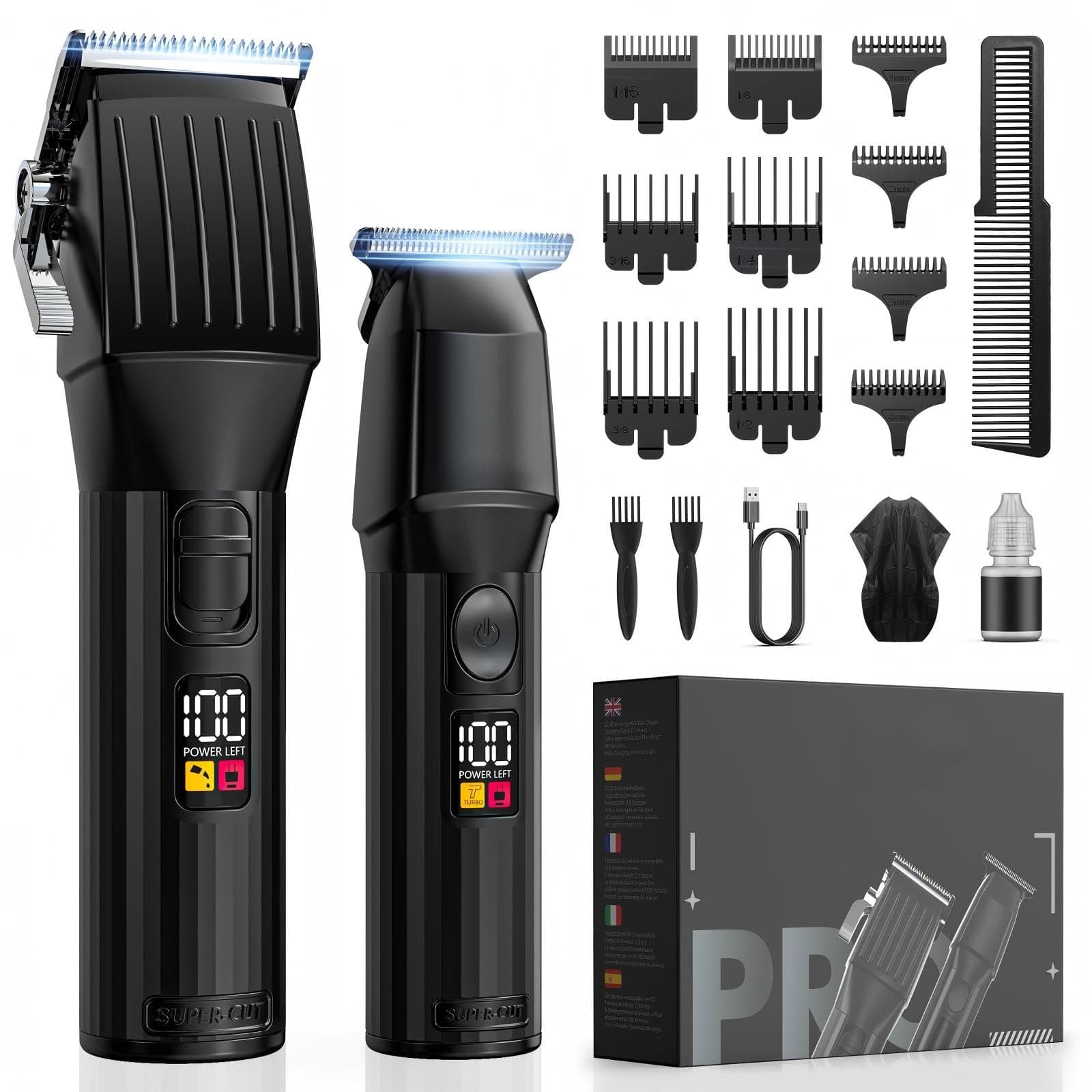 Tagliacapelli Uomo, Set Macchinetta Per Capelli Rasoio Elettrico Barba e Capelli Macchinetta Capelli Professionale Hair Trimmer Uomo Tagliacapelli Uomo Professionale Trimmer Capelli Regalo Per Uomo