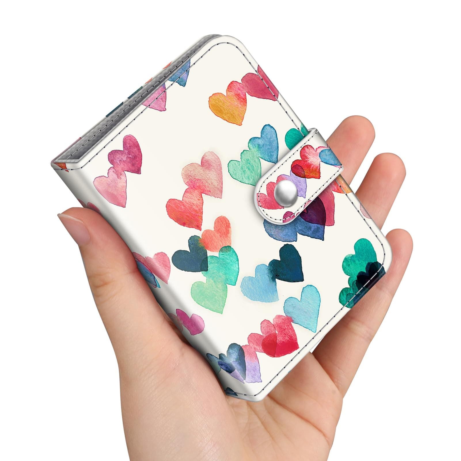 Fintie Mini Fotoalbum für 2x3 Zoll Filme - 52 Taschen kleine Alben für Fujifilm Instax Mini Sofortbildkamera/Polaroid Hi-Print Bilder, Kpop Fotokartenhalter Binder, Raining Hearts