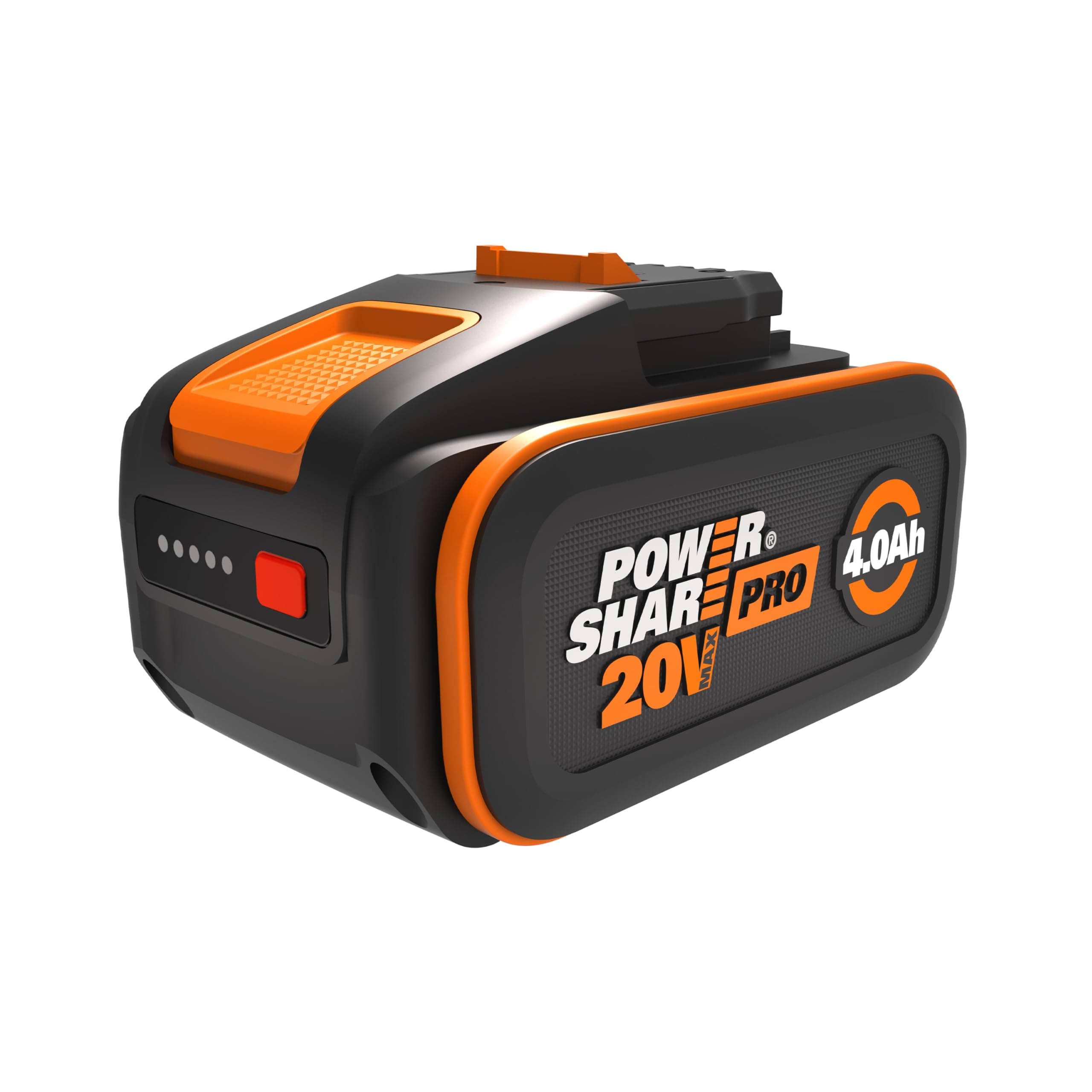 WORX PowerShare Pro WA3644 - Batería Recargable de Iones de Litio (20 V, 4,0 Ah, Mayor Seguridad y Mayor Tiempo de Funcionamiento, con indicador LED, innovadora tecnología Heatshield, Adecuada para