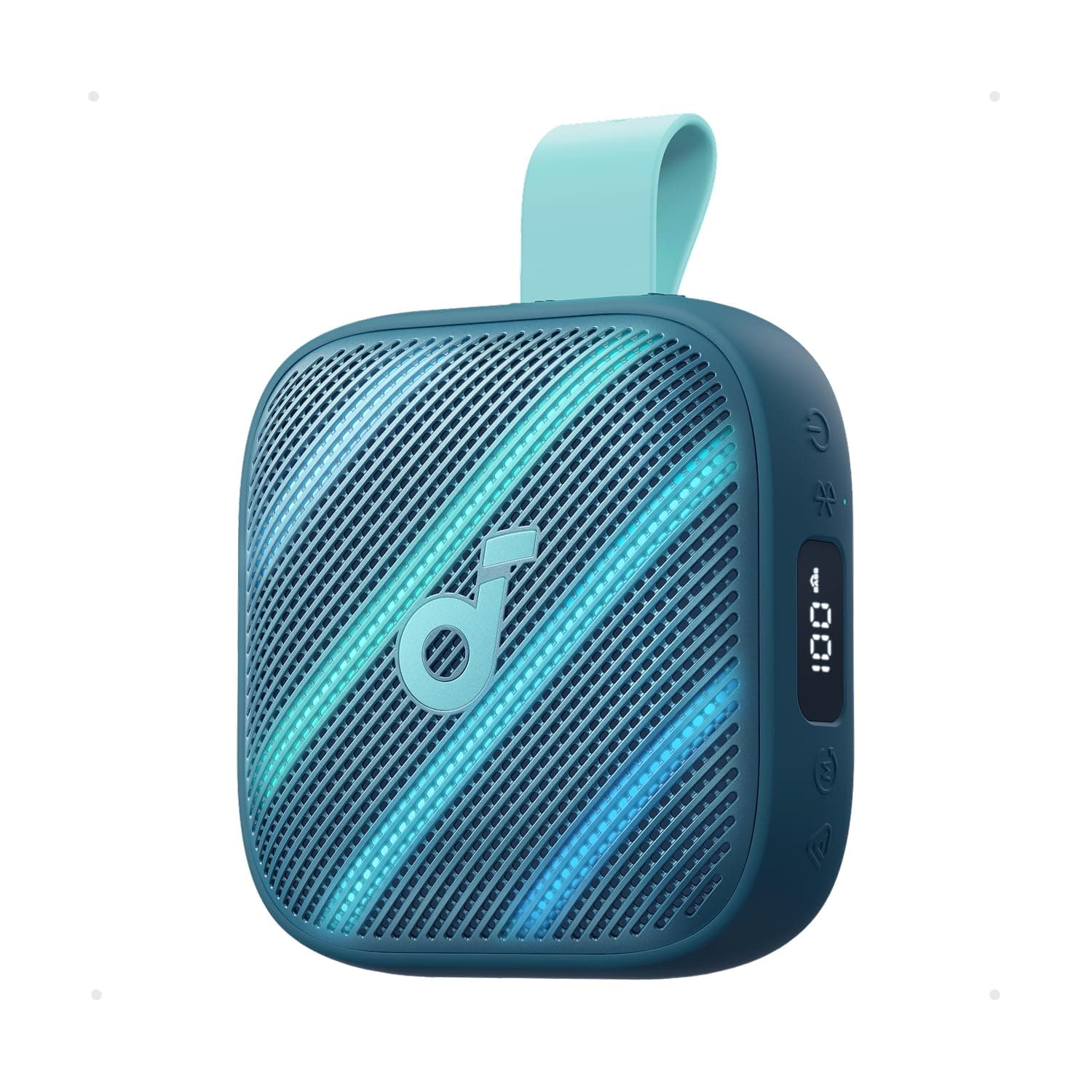 soundcore Boom Go 3i by Anker, tragbarer Lautsprecher mit 15W Sound, 24h Spielzeit, BassUp 2.0, Ladefunktion, Bluetooth 6.0, RGB Lichtshow, IP68 wasserfester Lautsprecher zum Wandern/Campen (Blau)