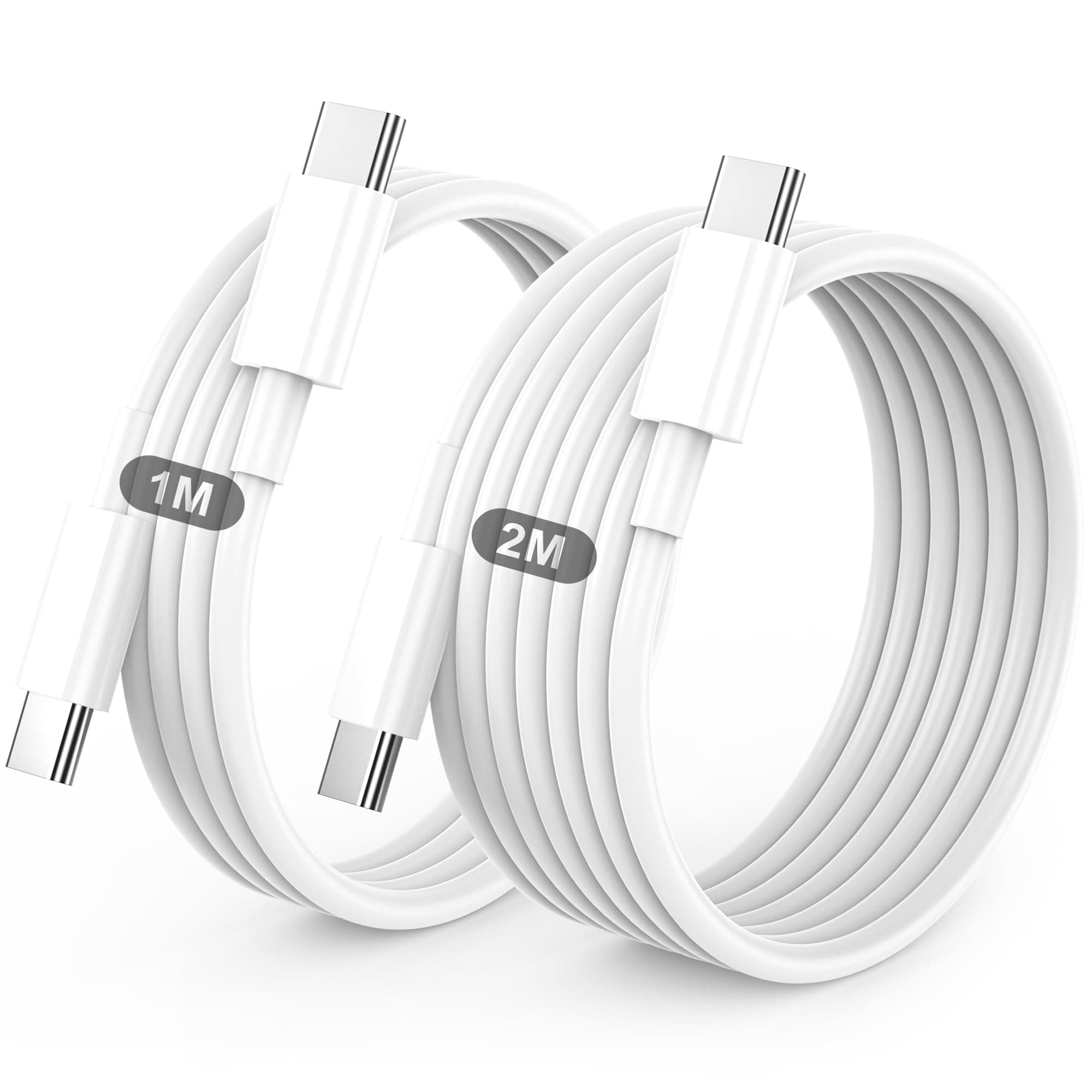 Cavo USB C to USB C,[2Pezzi-1M+2M] 60W Cavo USB Type C Ricarica Rapida Per IPhone 17/Air/Pro/Pro Max/16/15/Pro/Pro Max/Plus/Per Samsung Galaxy S25 S24 S23 S22,Per iPad Pro/Air/Mini/Per MacBook Air/Pro