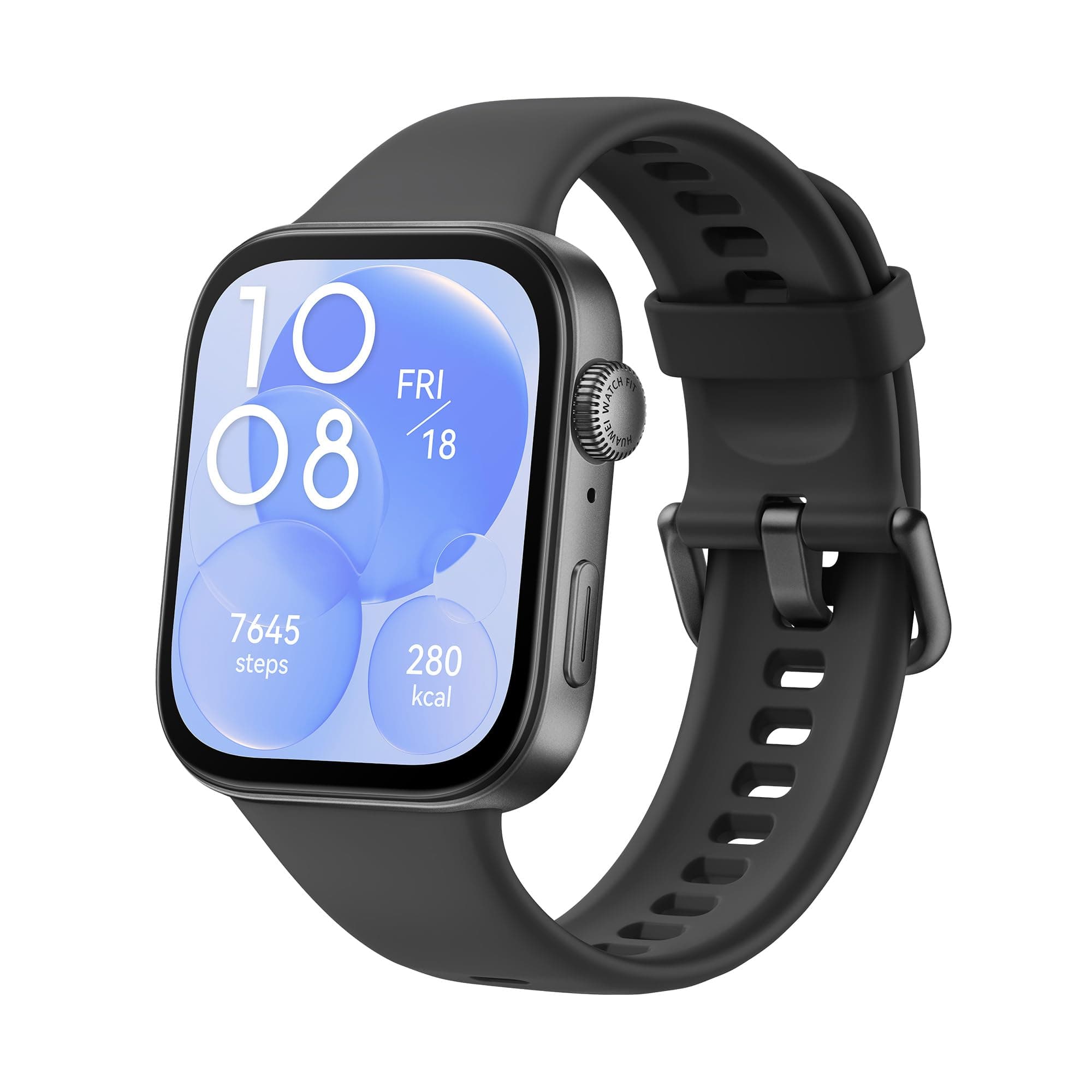 HUAWEI Watch FIT 3, Écran AMOLED 1,82", Design Ultra-Fin,Gestion Polyvalente de la Forme Physique, Gestion complète de la santé, Batterie Longue durée, iOS & Android, GPS, Noir