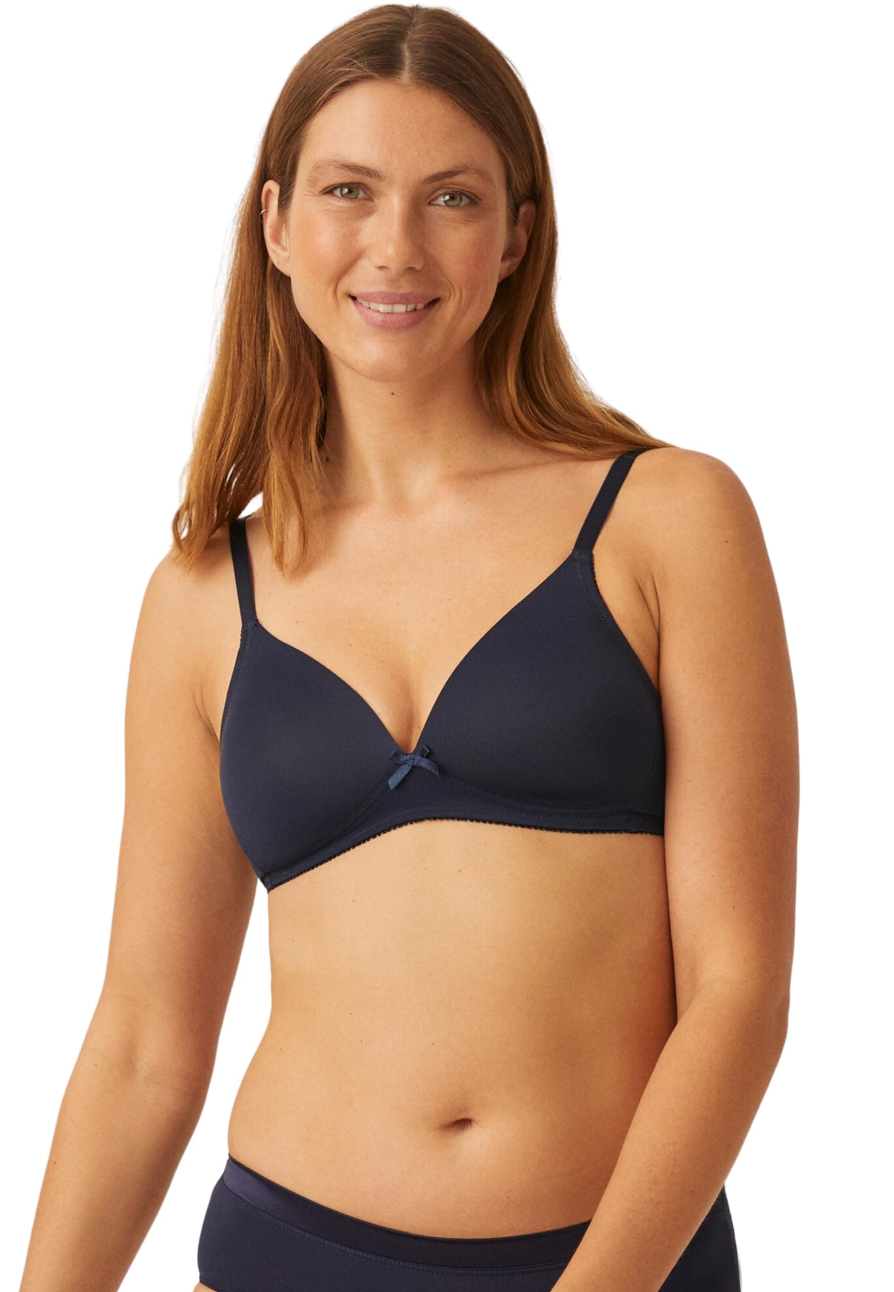 Naturana® Soft-BH ohne Bügel mit Schale [Cup A-D] Optimaler Sitz & maximaler Halt Dank Schnittführung & Breiten Trägern I T-Shirt BH I BH Damen ohne Bügel