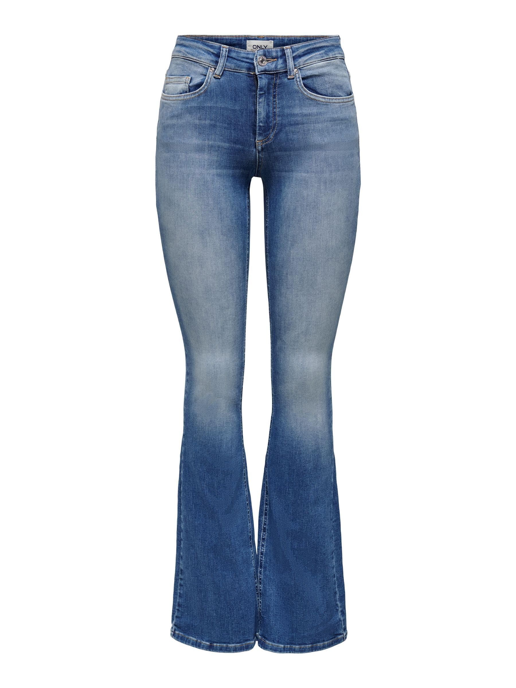 ONLY Female Flared fit Jeans ONLBLUSH Mittlere Taille Flared Jeans