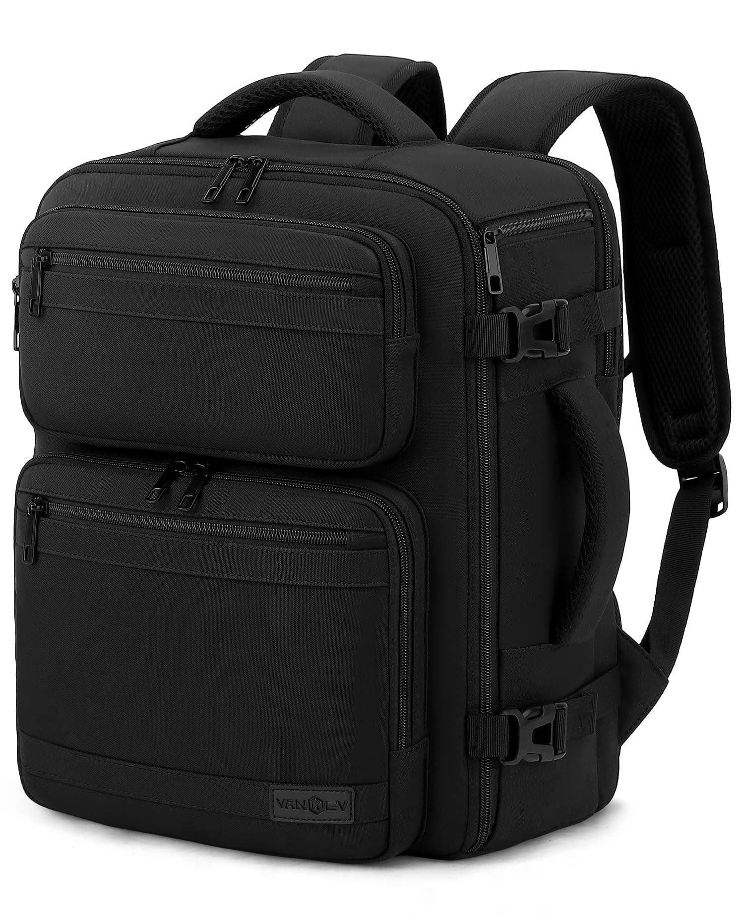 VANKEV EasyJet Lufthansa British Airways Jet2 Zaino da Viaggio Aereo 45x36x20cm-32L, Bagaglio a Mano Per Viaggio Zaino per Laptop Adatto da 15,6 Pollici Nero