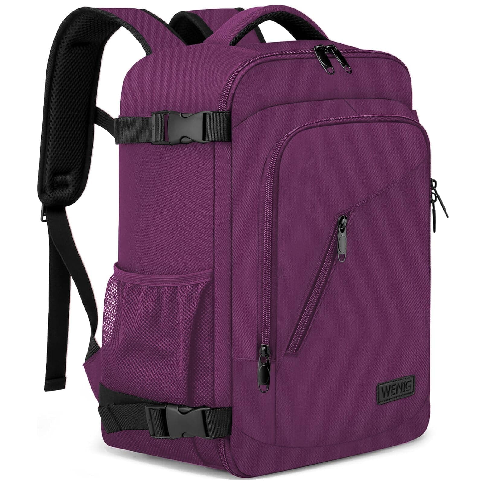 WENIG Zaino per Ryanair 40x20x25 Zaino da Viaggio Donna Bagaglio a Mano Zaino da Viaggio Aereo Borse da Cabina per Voli 14 Pollici Zaino Porta Pc con Caricatore USB per Scuola Trekking Lavoro Viola