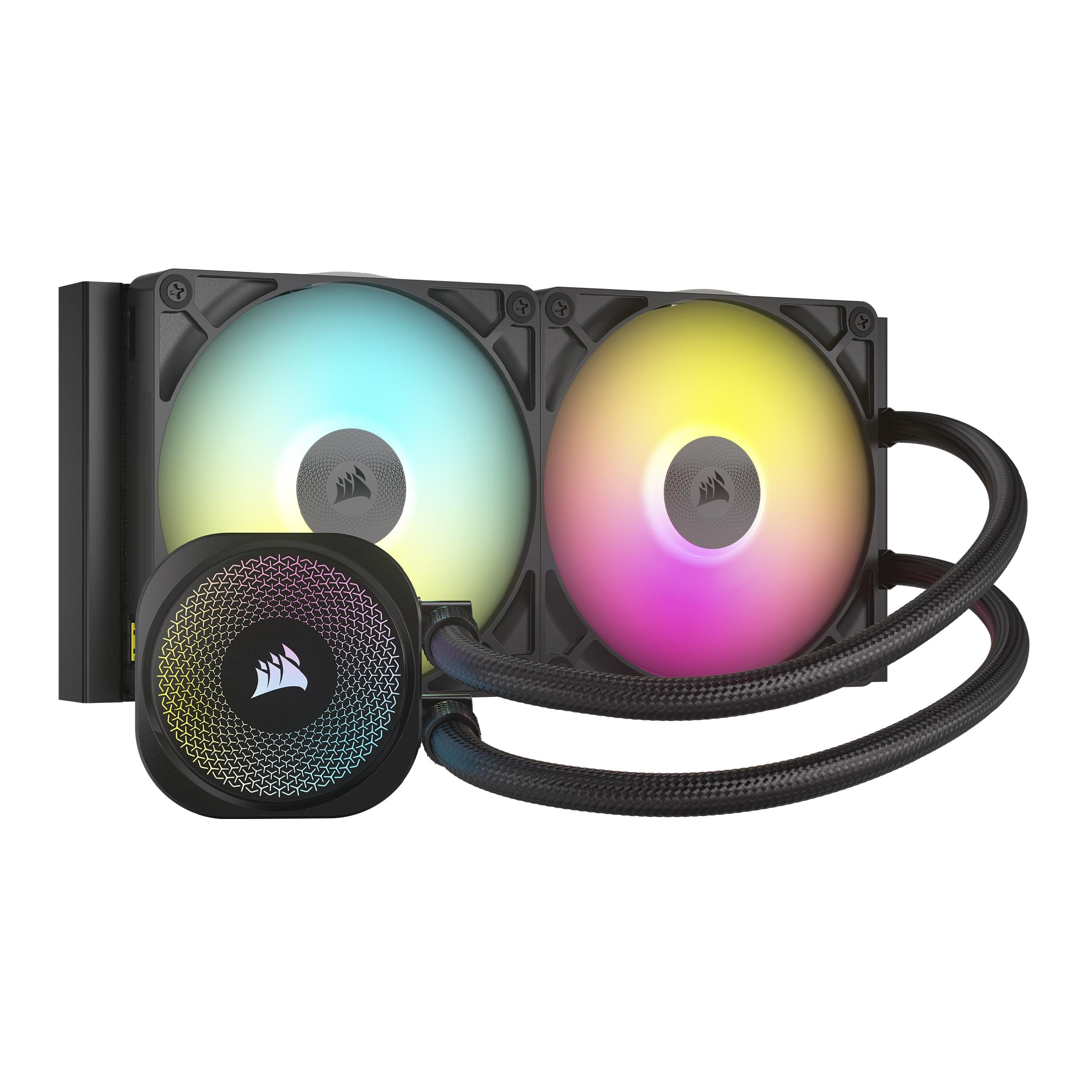 CORSAIR iCUE Link Titan 280 RX RGB Refroidisseur Liquide pour CPU – 280mm AIO – 2X RX140 Ventilateurs RGB Inclus – Convient à Intel LGA 1851/1700, AMD AM5/AM4 – Hub du Système iCUE Link Inclus – Noir