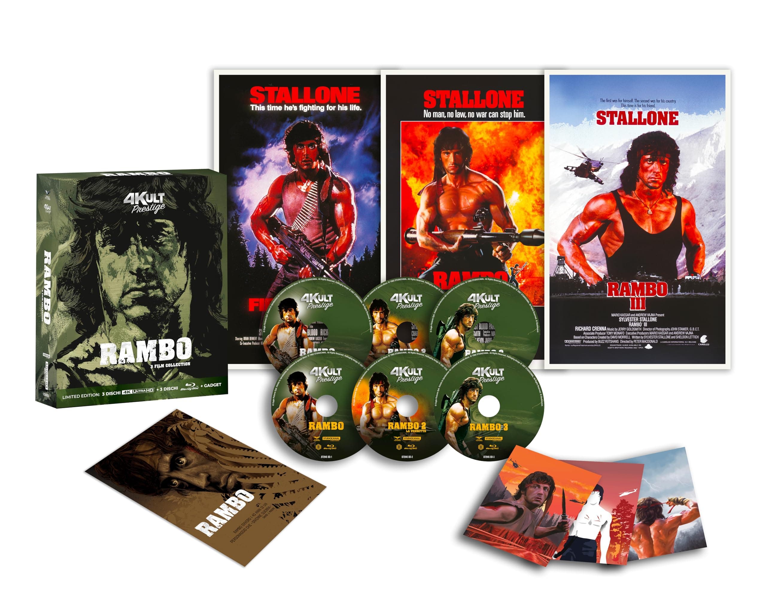 Trilogia Rambo - 4Kult Prestige Edition -(3 4K + 3 Bd)