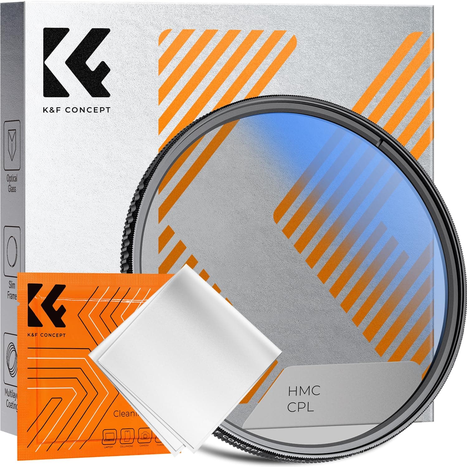 K&F CONCEPT Filter 43mm Zirkularer Polfilter Polarisationsfilter CPL für Reduzierung von Blendung und Reflexionen mit 18-Schicht-Nanobeschichtung (Nano-Klear)