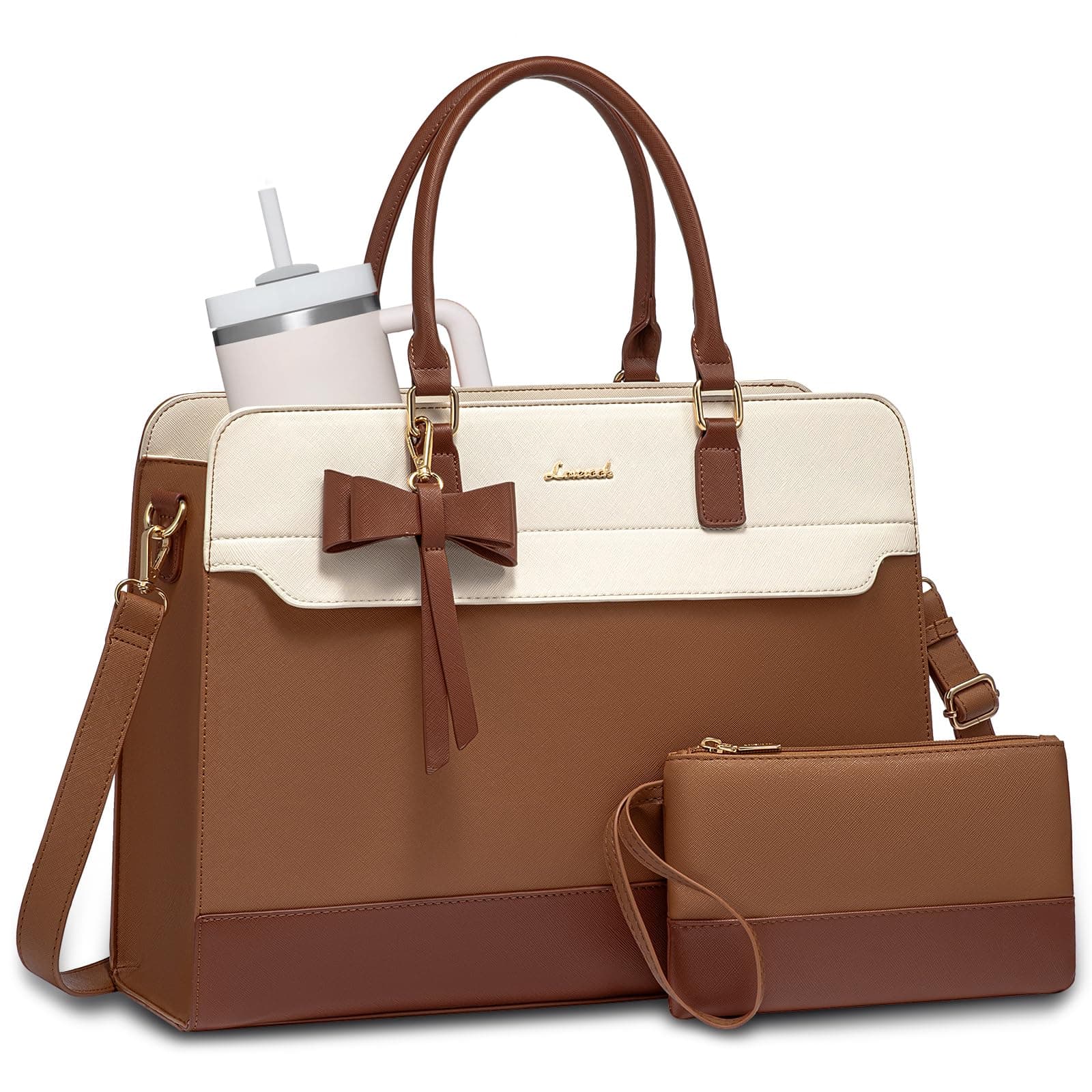 LOVEVOOK Handtasche Damen Groß, 15,6 Zoll Laptoptasche Arbeitstasche Elegant Uni Tasche Bürotasche Lehrertasche, PU Leder Tote Bag Business Aktentasche Handbags Women für Schule Büro Arbeit