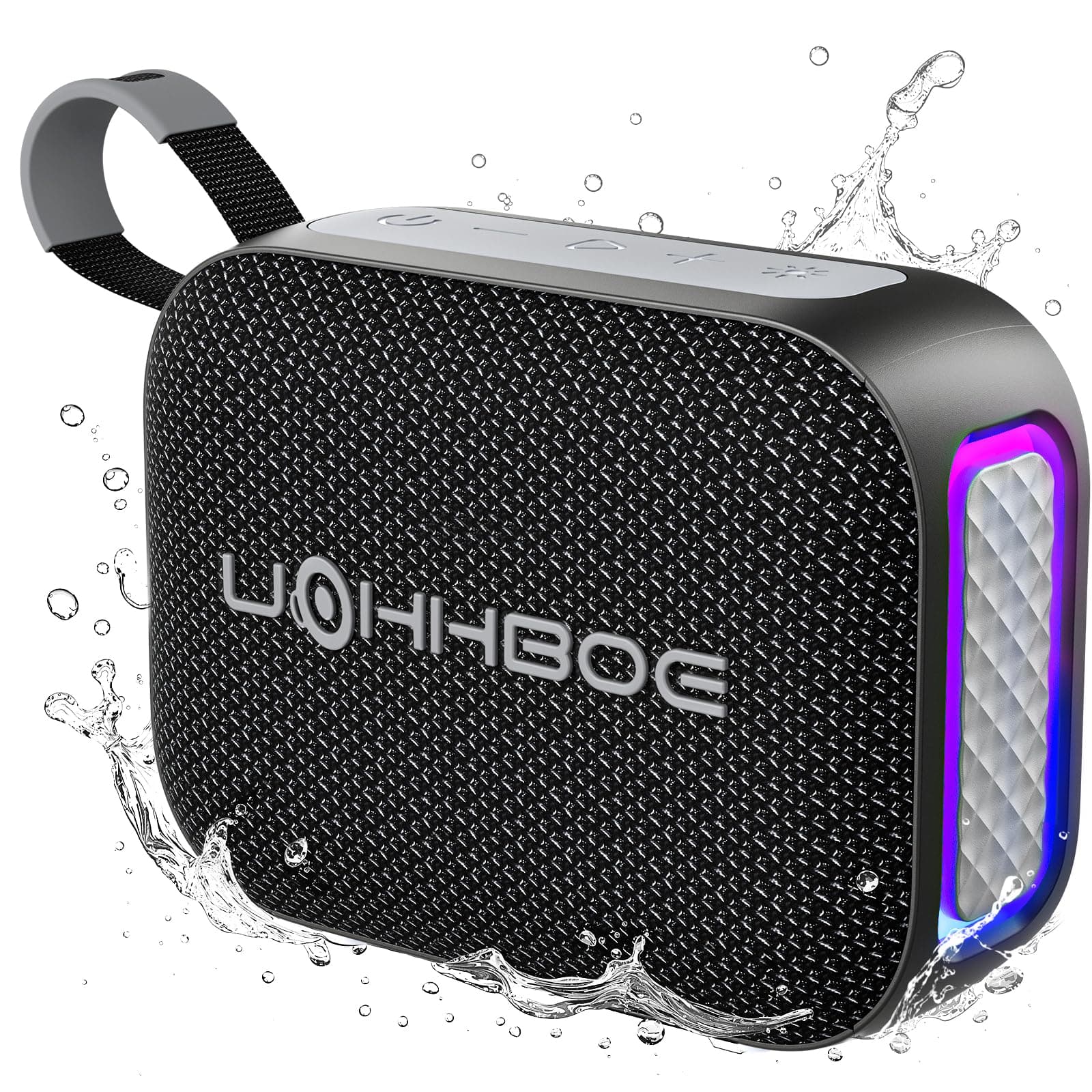 UOHHBOE Cassa Bluetooth Portatile Altoparlante Bluetooth 6.0 20W Batteria 24H Impermeabile IPX5 Luci RGB Stereo TWS Funzione Vivavoce Ricarica USB-C, AUX-in