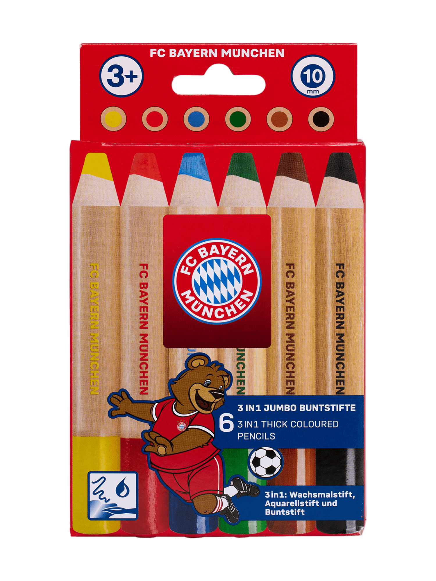 Jumbo Buntstifte 3in1 6er-Set