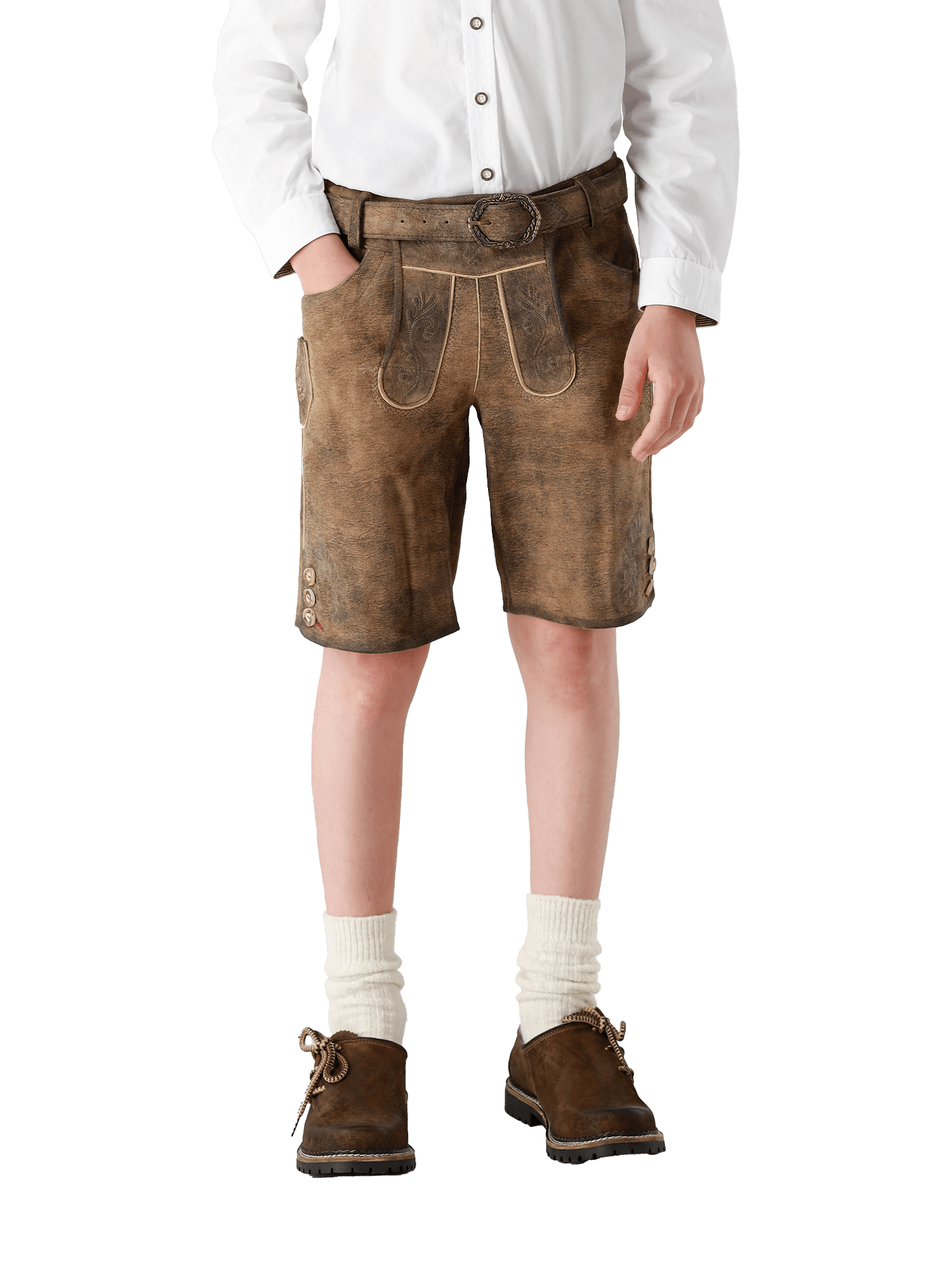 Lederhose mit Gürtel