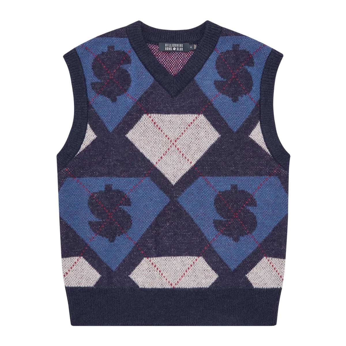 Diamonds & Dollars Argyle Knitted Vest