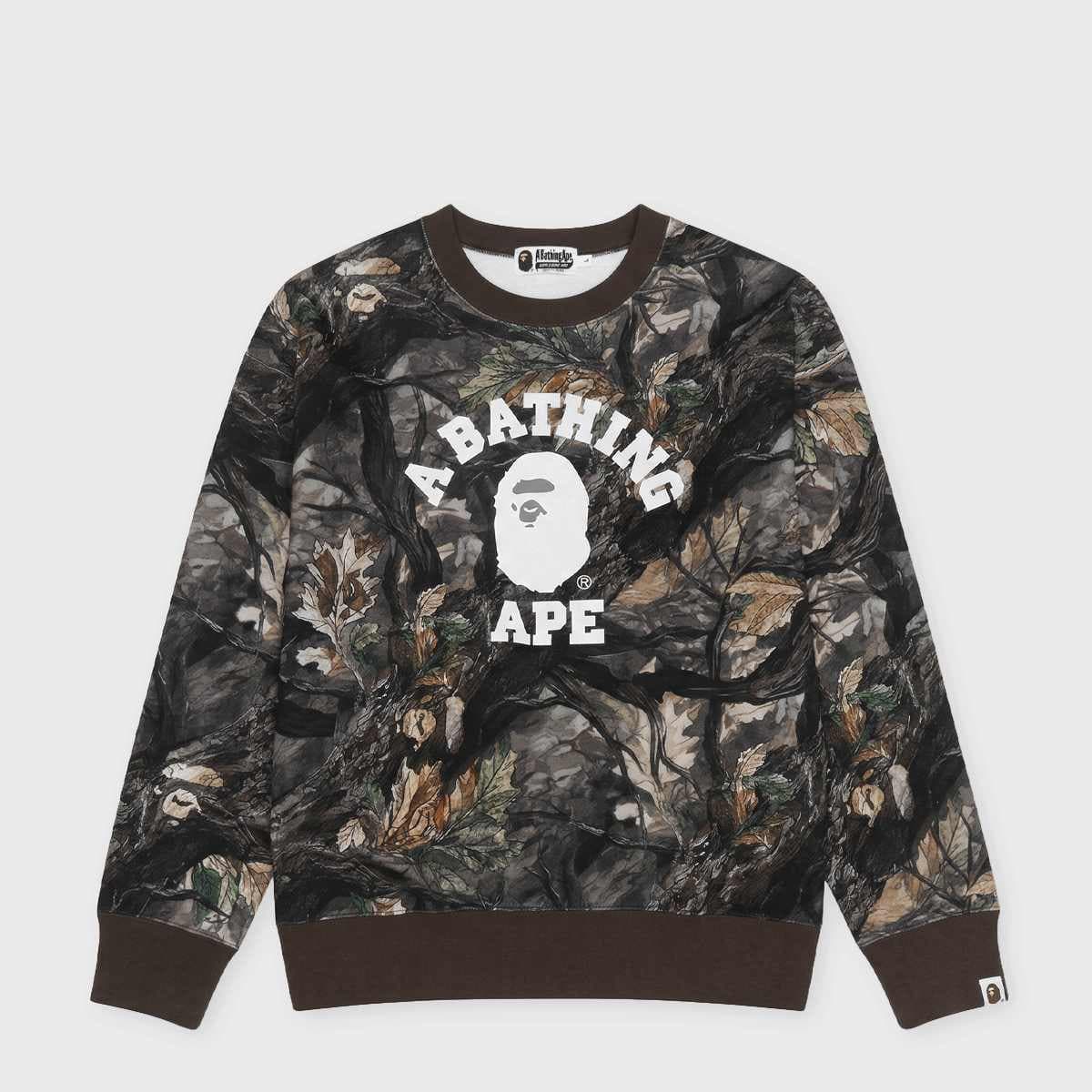 Tree Edge Camo College Relaxed Fit Crewneck #2 M