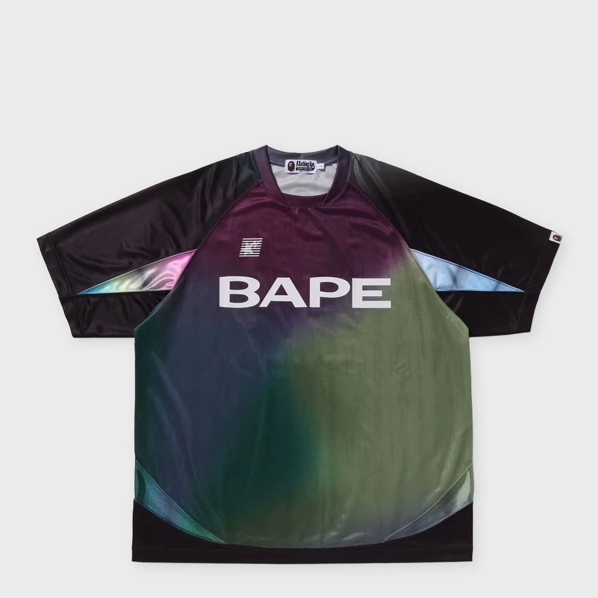 Tie Dye Sta Stripe Pattern Football Jersey Tee