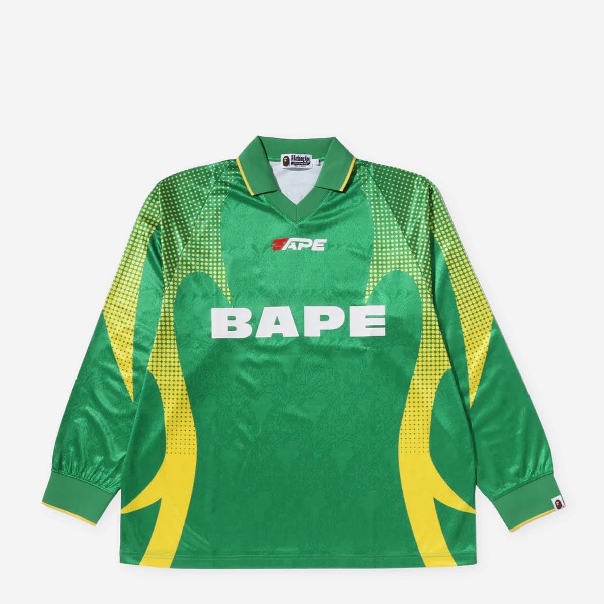 Ape Flame Monogram Jacquard Logo Football Jersey