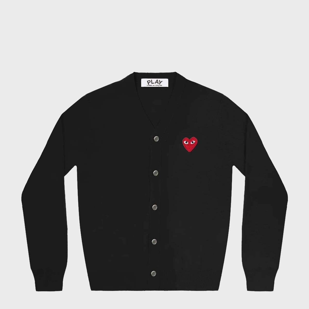 V-Neck Cardigan Red Emblem