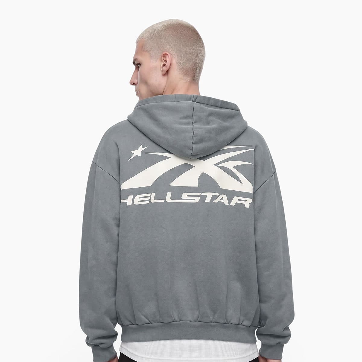 Hellstar Logo Zip grey