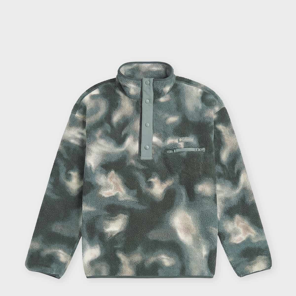 Helvetia™ II Printed Half Snap Fleece sedona sage dyeflow