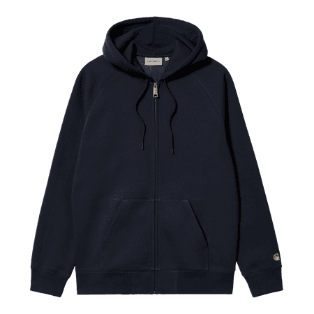 Hooded Chase Jacket (dark navy / gold)