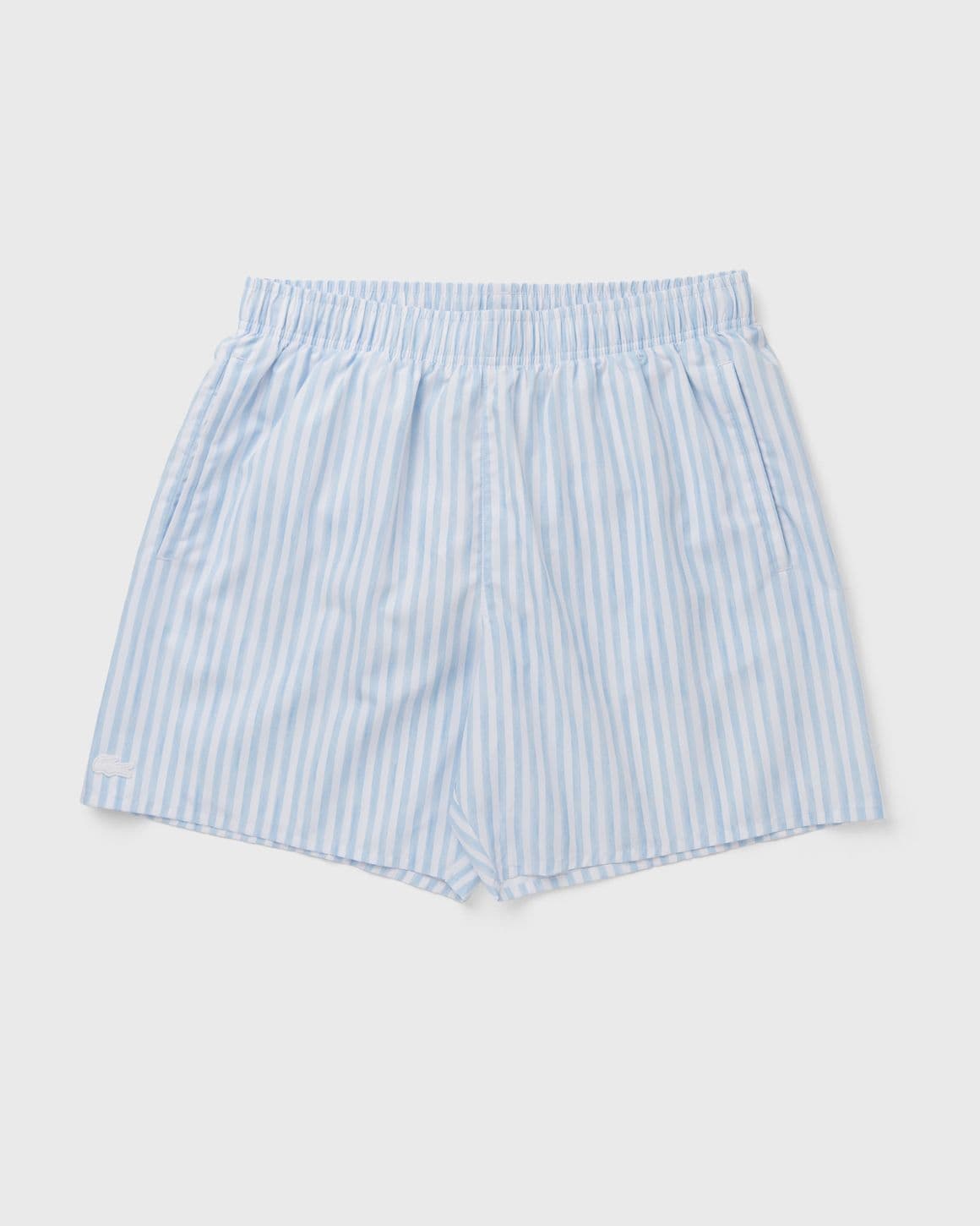 Mid Length Stripe Swim Trunks