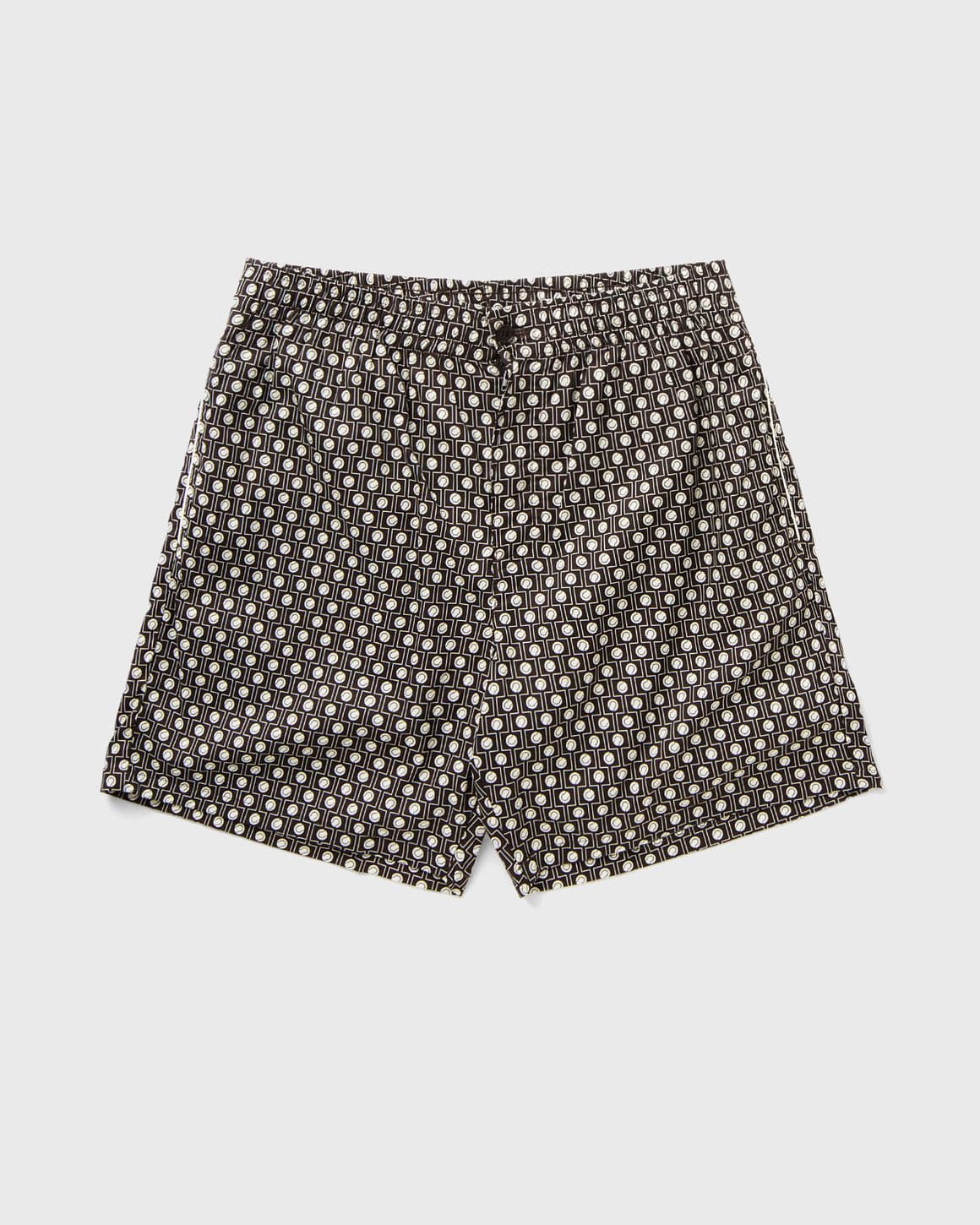 Relaxed Fit Printed Cotton Blend Shorts