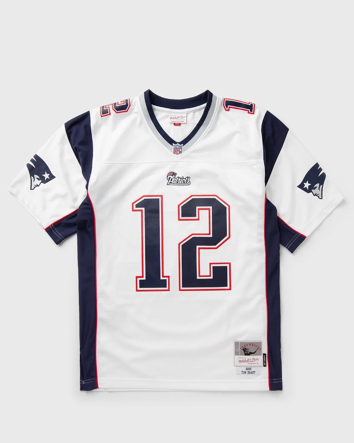 NFL WHITE JERSEY NEW ENGLAND PATRIOTS 2000 TOM BRADY #12
